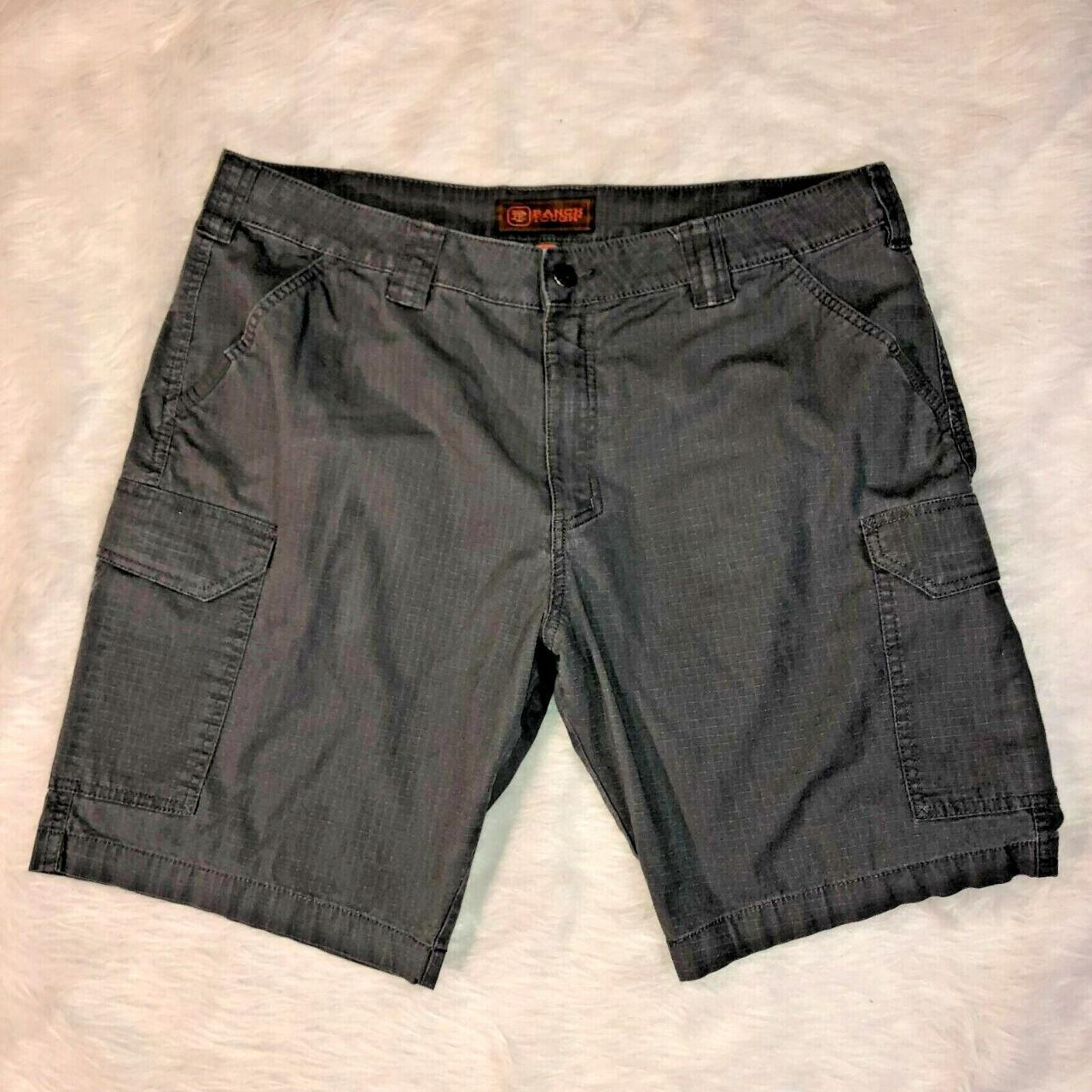 Ranch Tough Cargo Shorts Sz 38 Gray Cargo Shorts... Depop