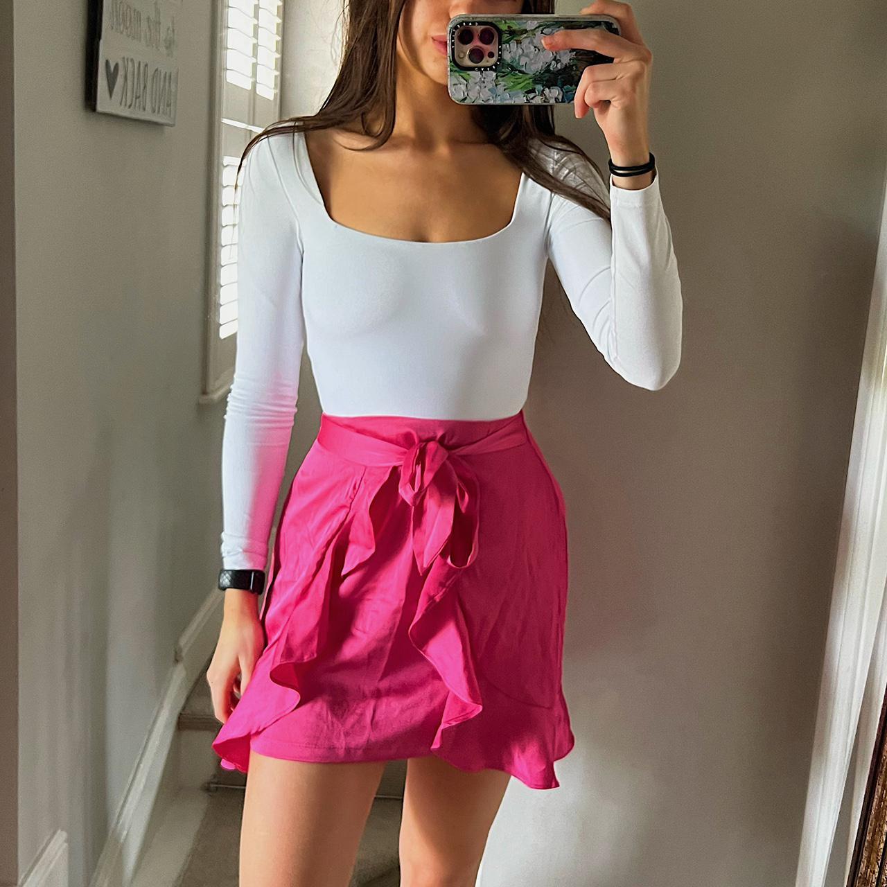 Pink skirt outlet missguided