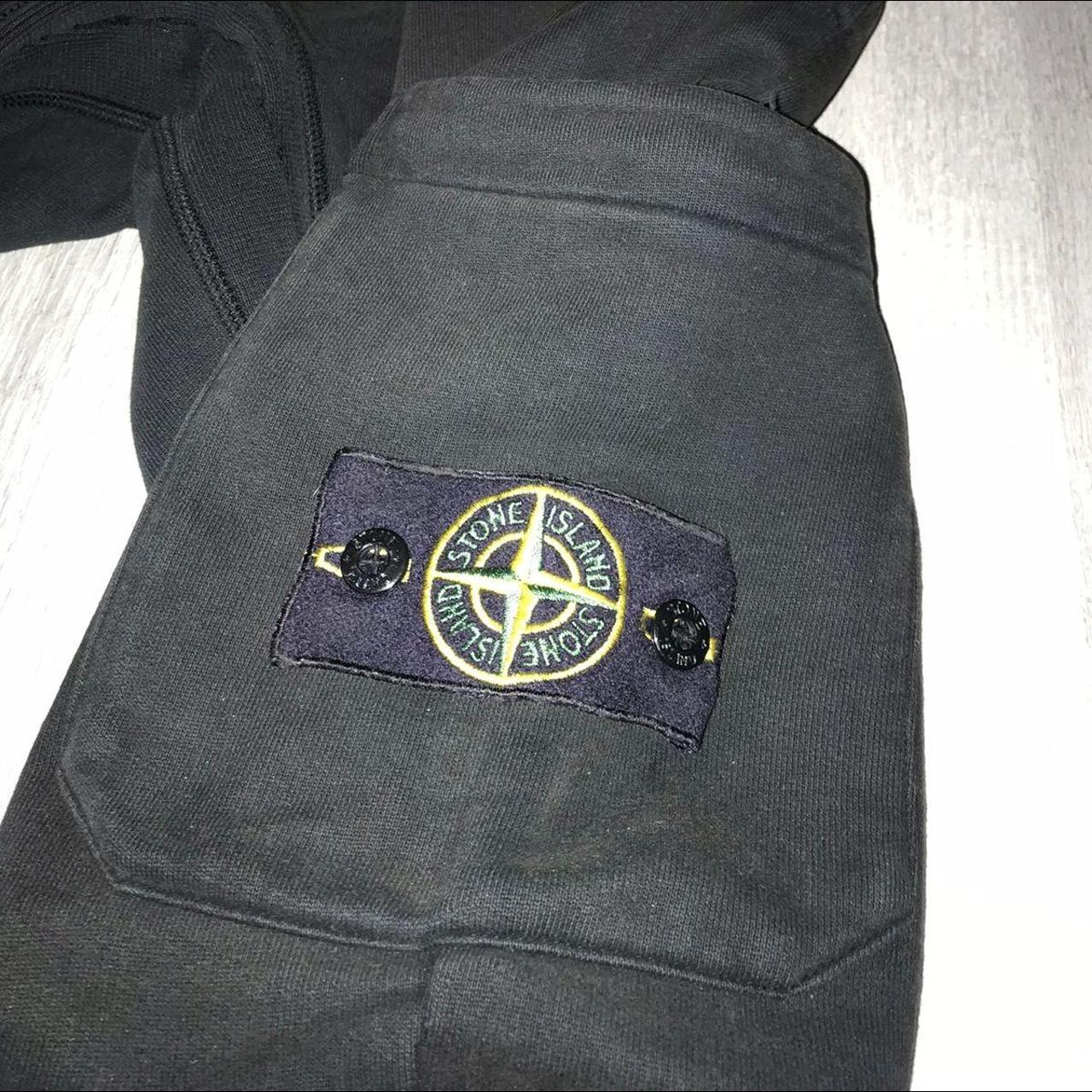 stone island black tracksuit bottoms