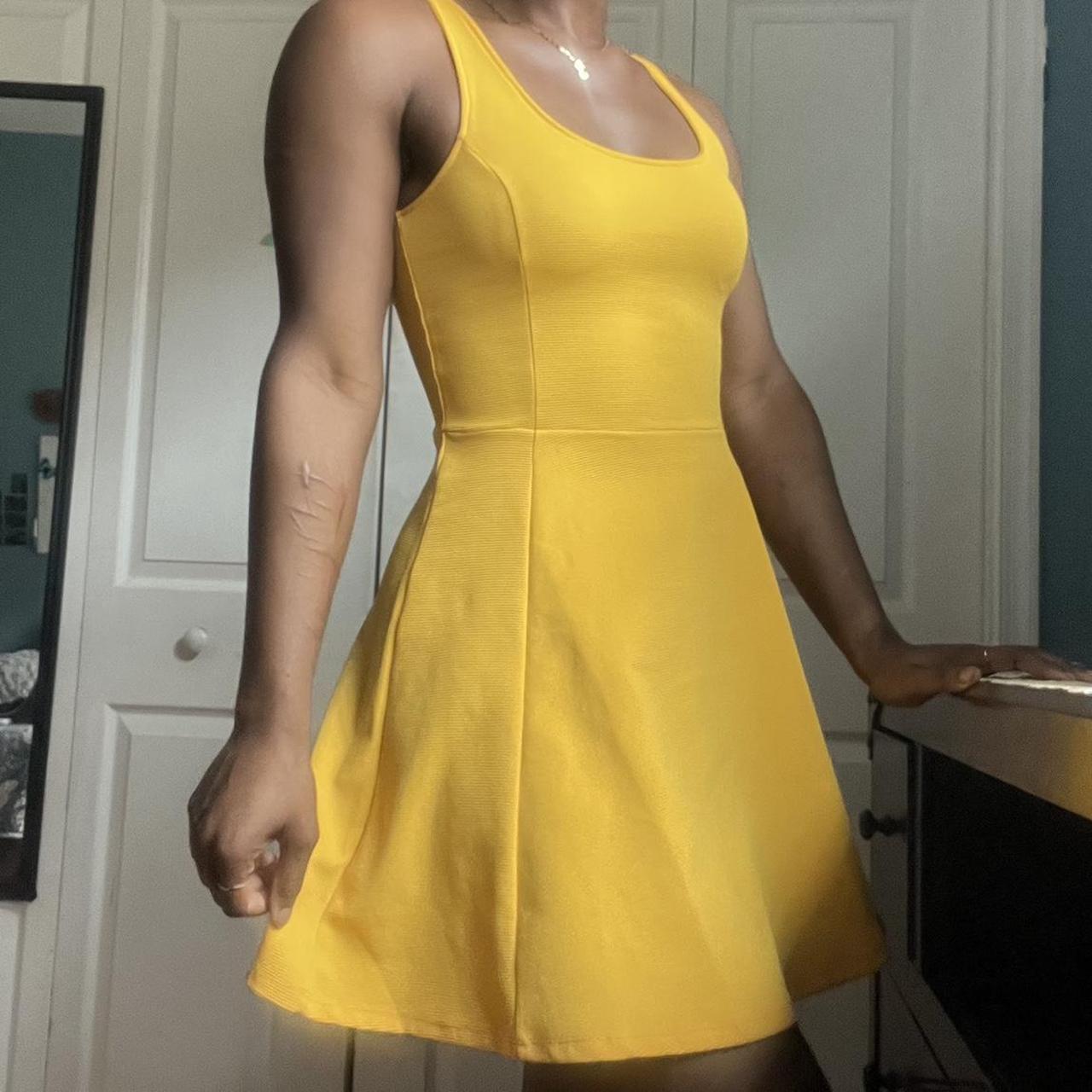 Yellow Skater Dress Size US 8 EUR 38 Dress This Up Depop