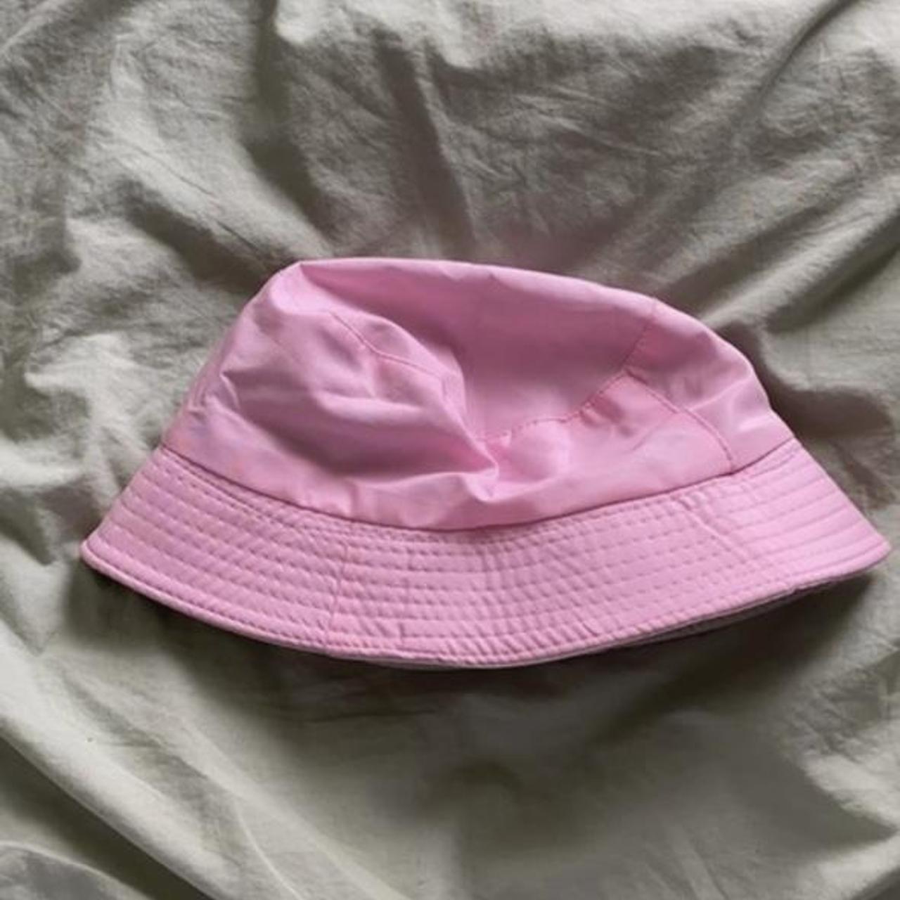 Pink bucket hat. Never worn. Perfect for festival... - Depop