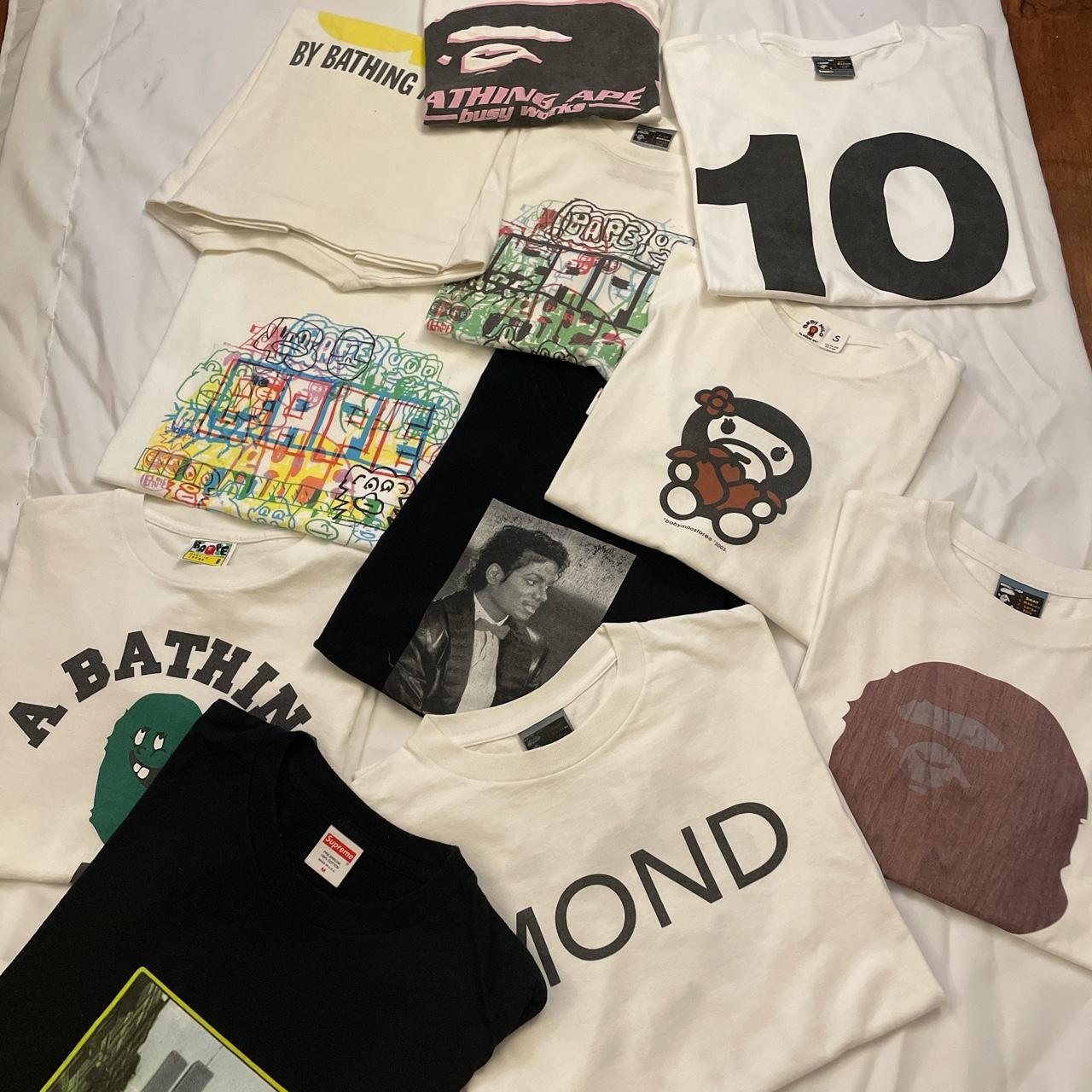 90s and early 2000s RARE BAPE AND SUPREME T SHIRTS... - Depop