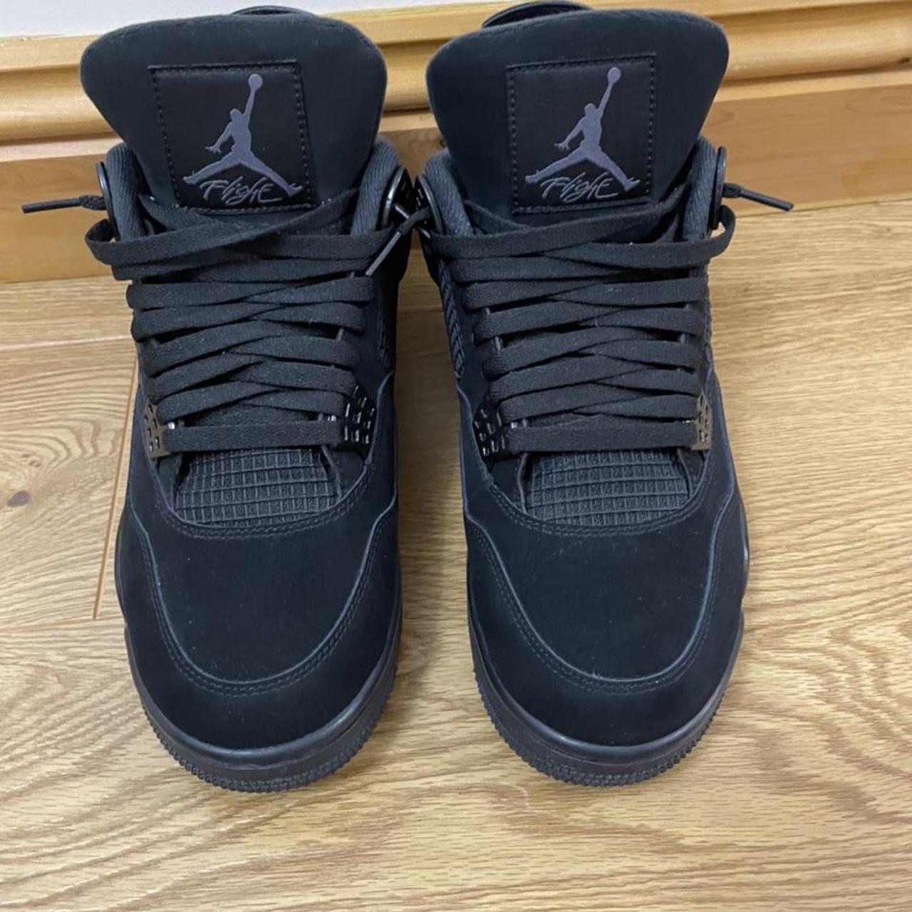 Jordan 4 “black cats” Been worn a few times, like... - Depop