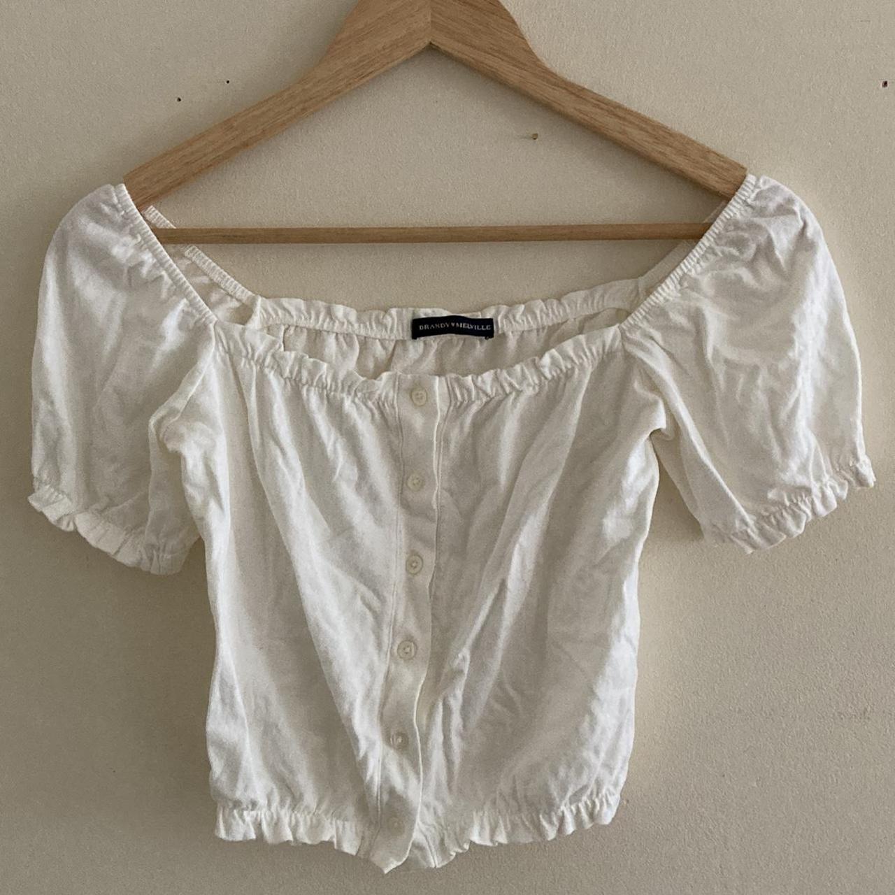 Adorable Brandy Melville puff sleeve cottagecore... - Depop