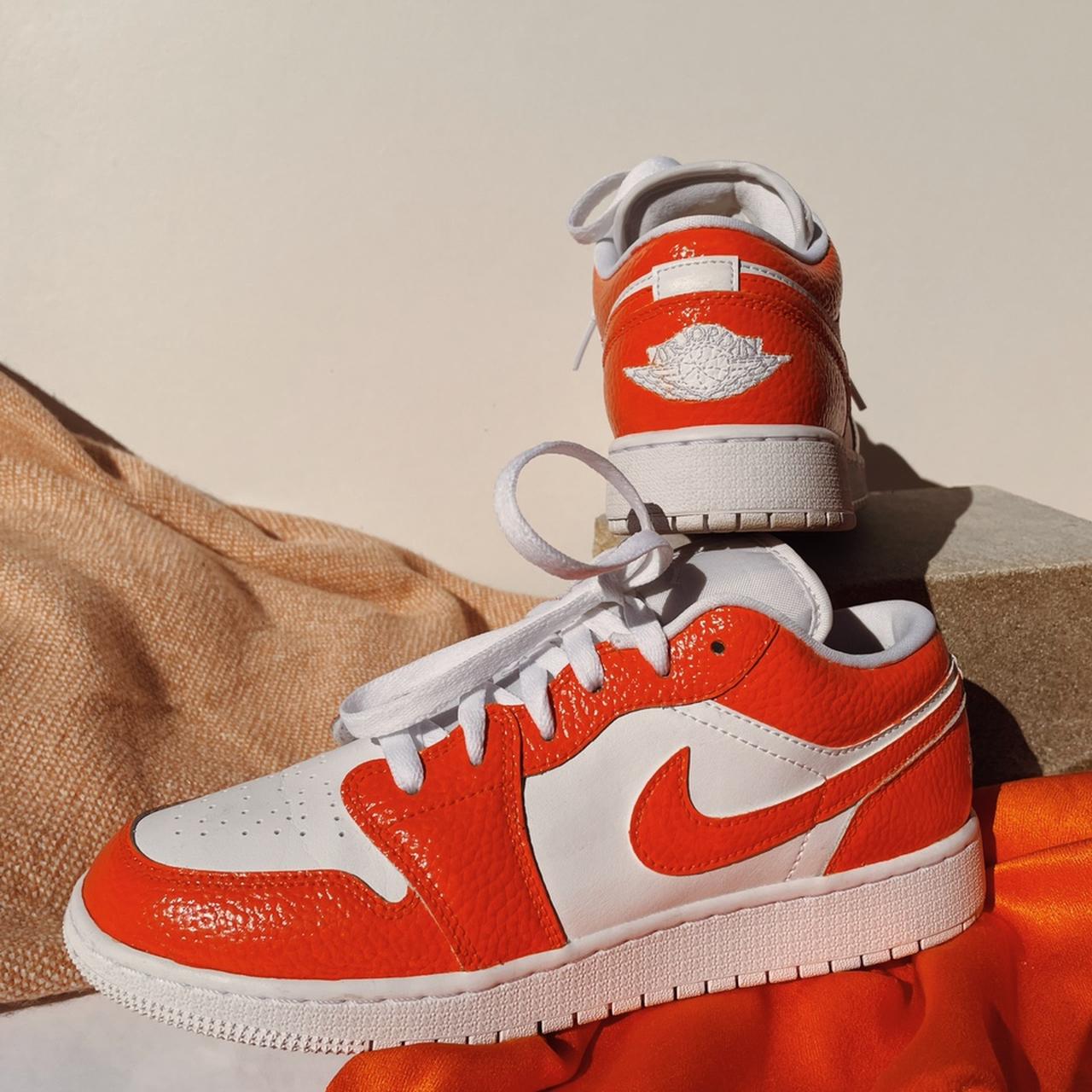 custom orange jordan 1