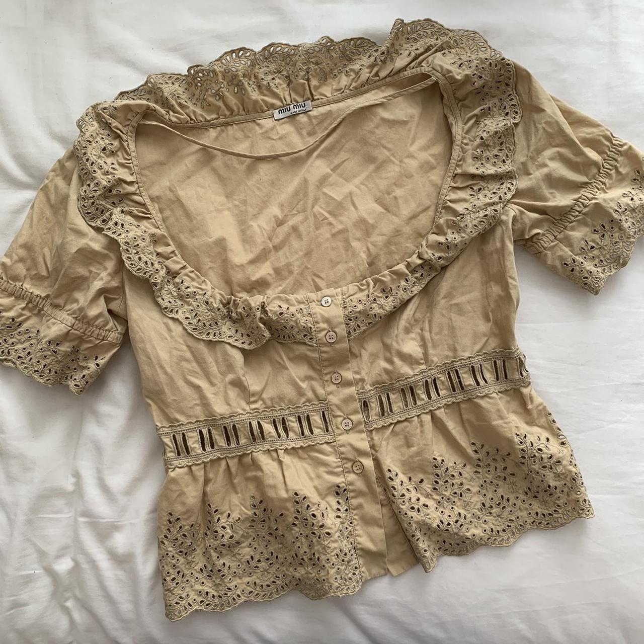 THE most amazing vintage Miu Miu blouse! From one of... - Depop