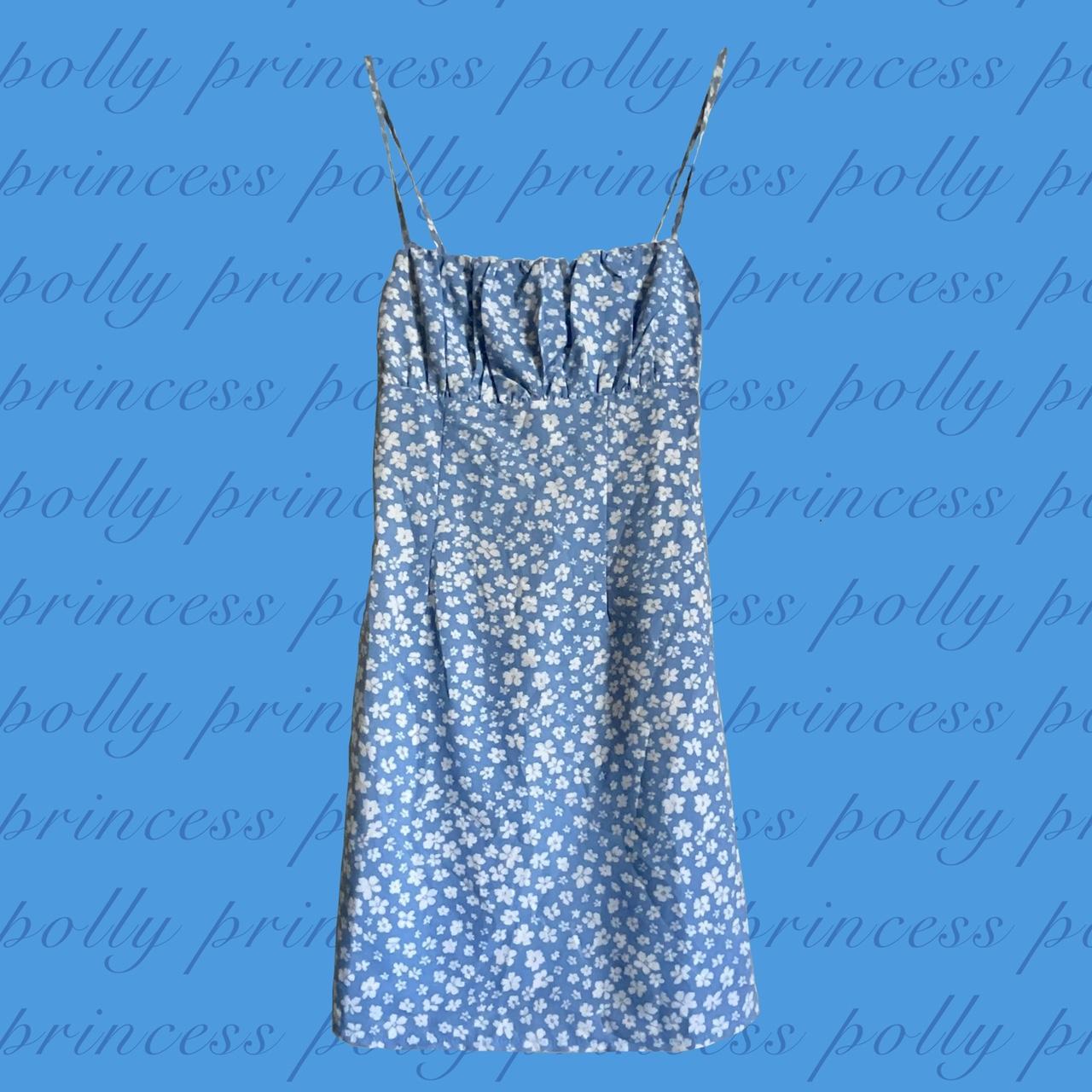 Princess Polly Tallie Mini Dress in Light Blue with... Depop