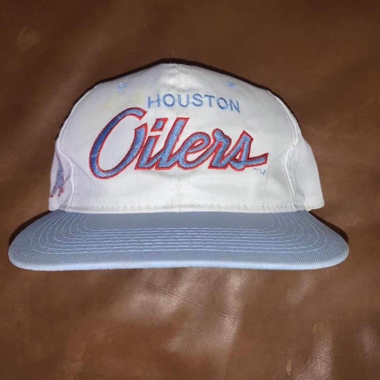 Houston Oilers snapback trucker cap hat vintage script Sports Specialties  NFL