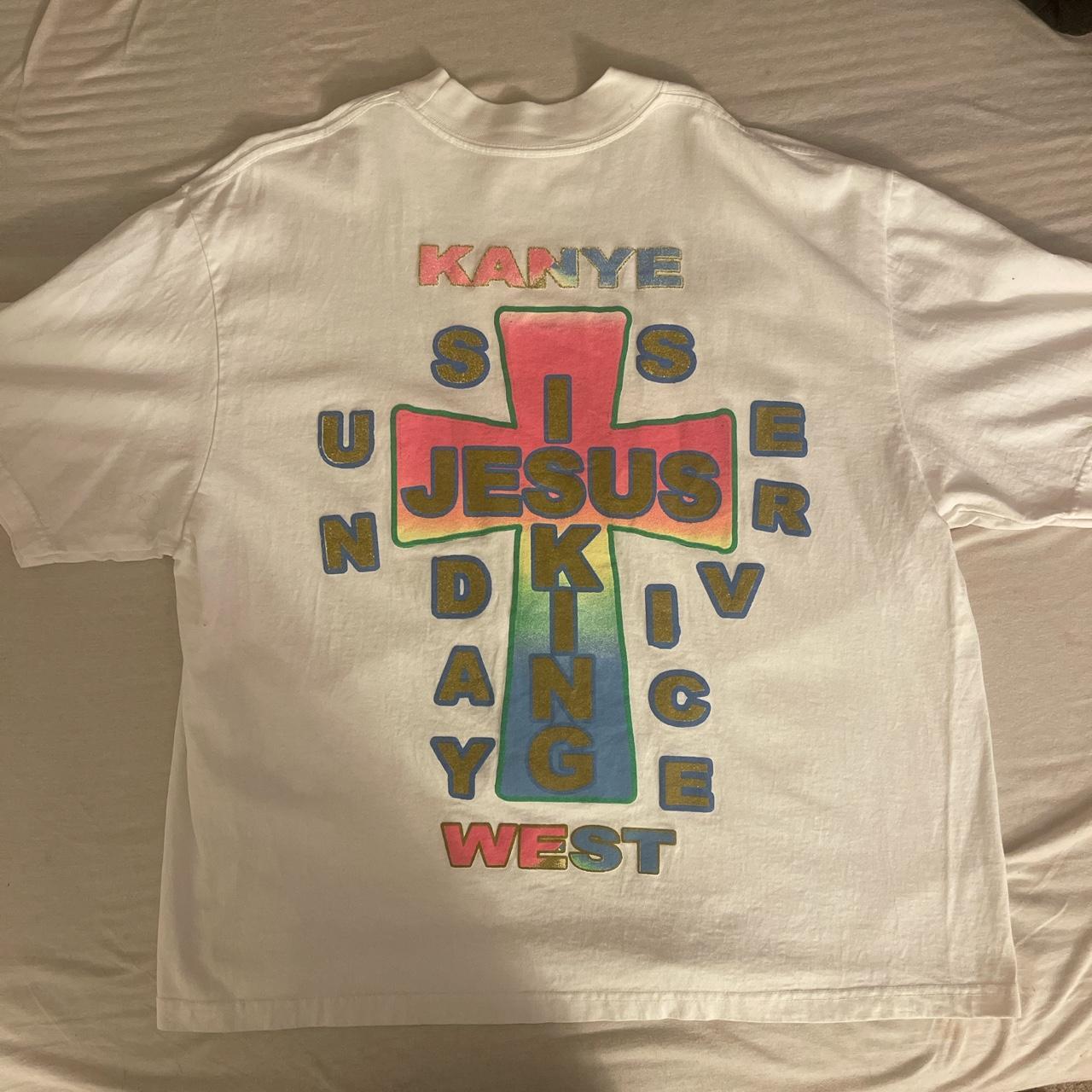 【KANYE WEST】AWGE FOR JIK CROSS T-SHIRT Pre-owned Kanye West Awge For Jik Cross T-shirt White | ModeSens