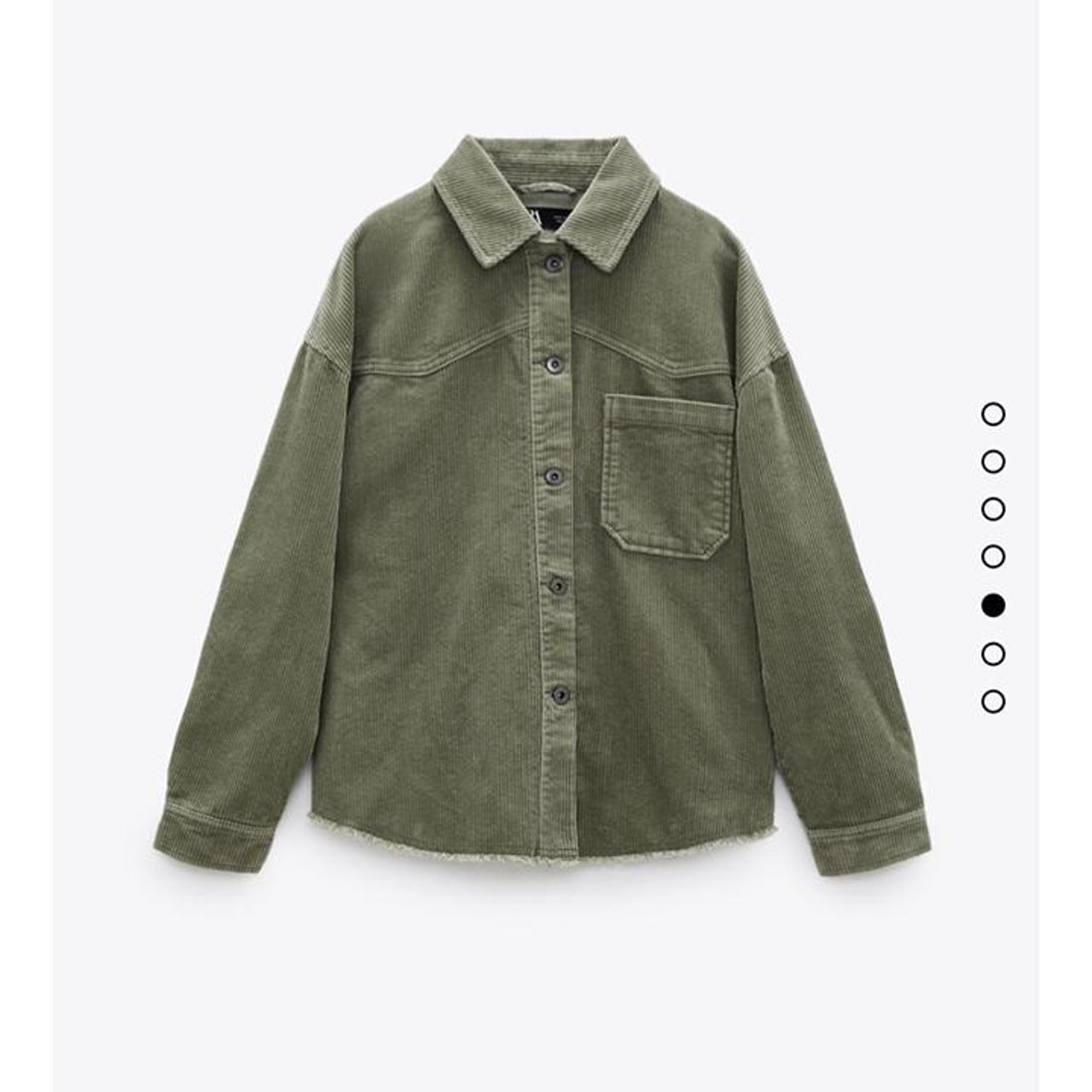 zara khaki cord jacket