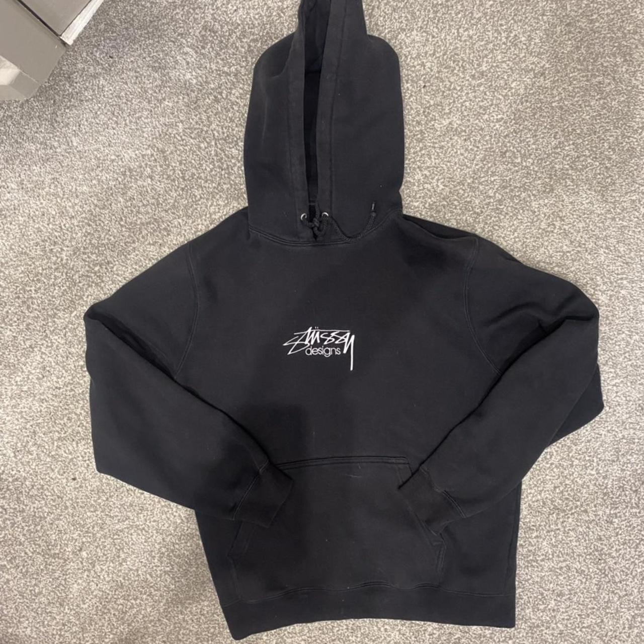 Vintage stussy designs hoodie in black Size medium... - Depop