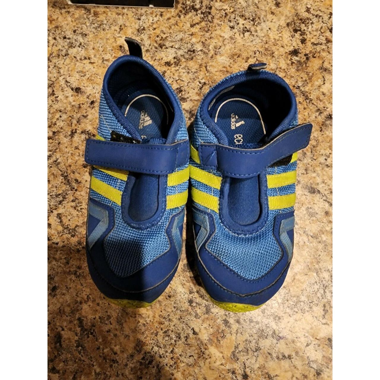 Adidas Eco Ortholite Youth Toddler Size 9 Blue Green