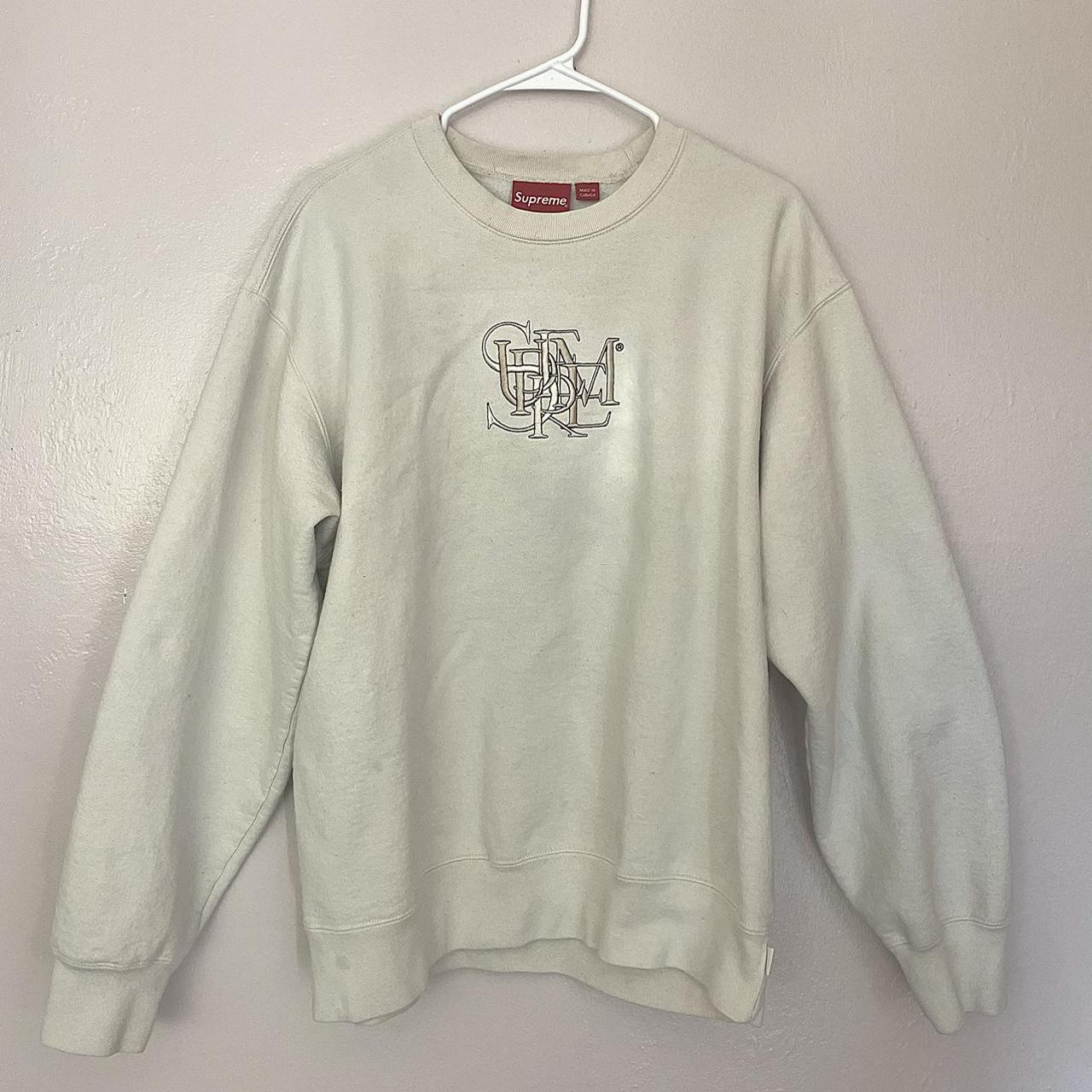 Supreme Overlap Crewneck - Cream/Natural... - Depop