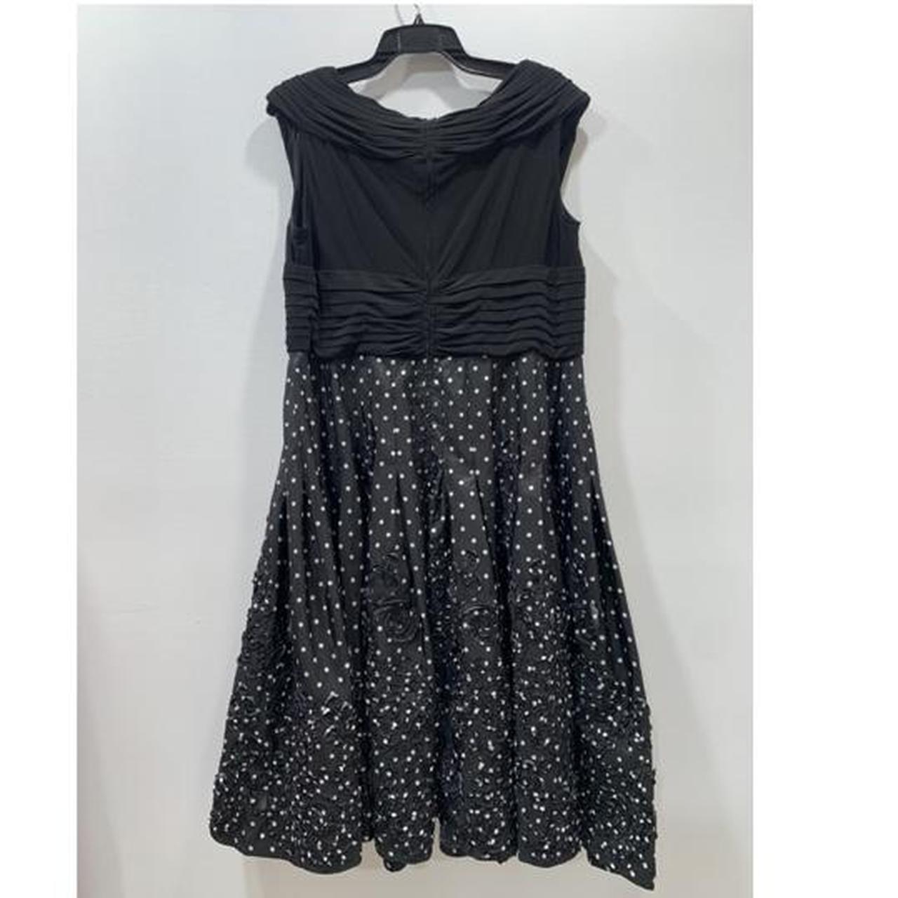 Adrianna papell black hot sale and white dress