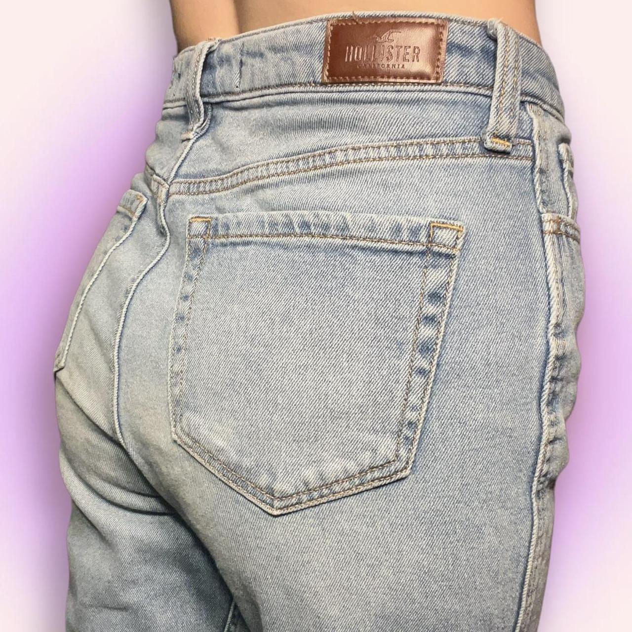 7R Hollister ultra high rise mom jeans Depop