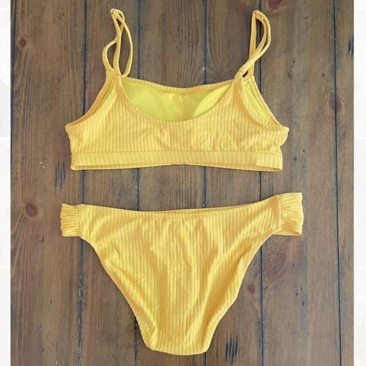 Jessica Simpson Women's Yellow Bikinis-and-tankini-sets | Depop