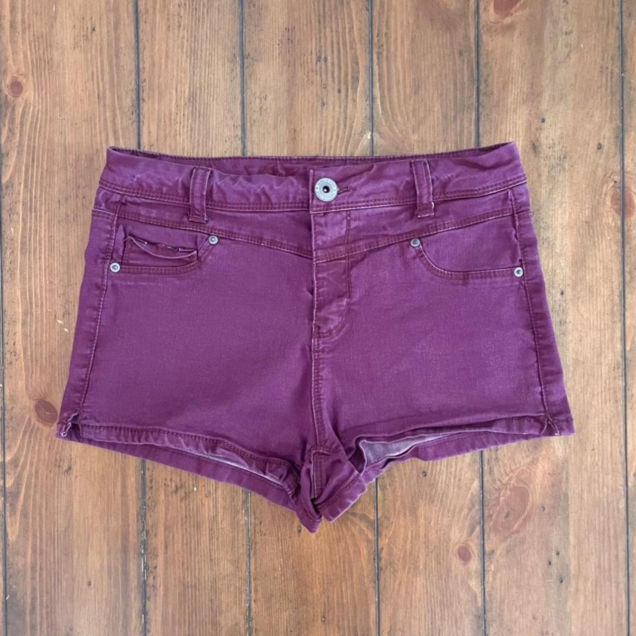 Burgundy clearance jean shorts