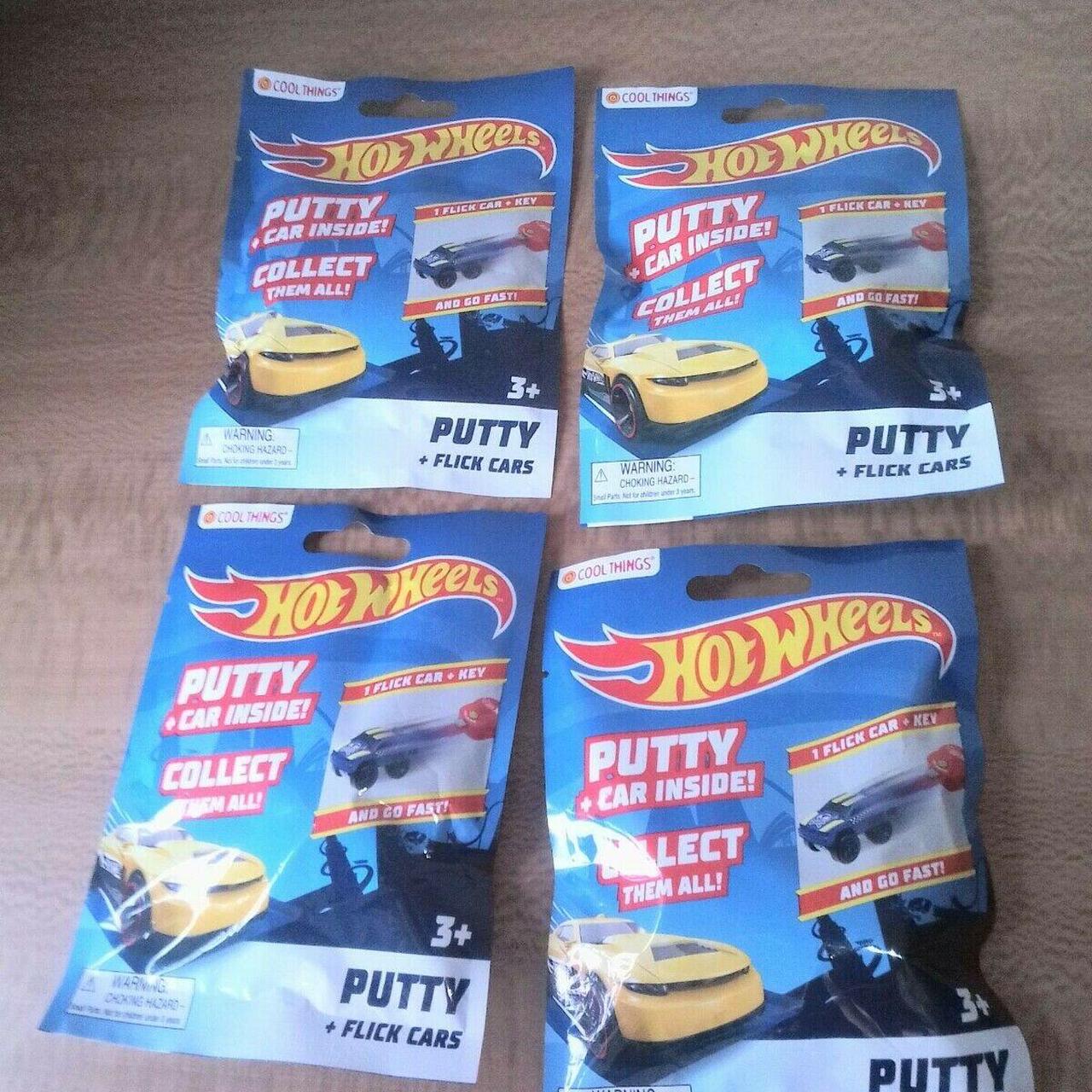 4X Hot Wheels Putty + Flick cars + Putty Assorted... Depop