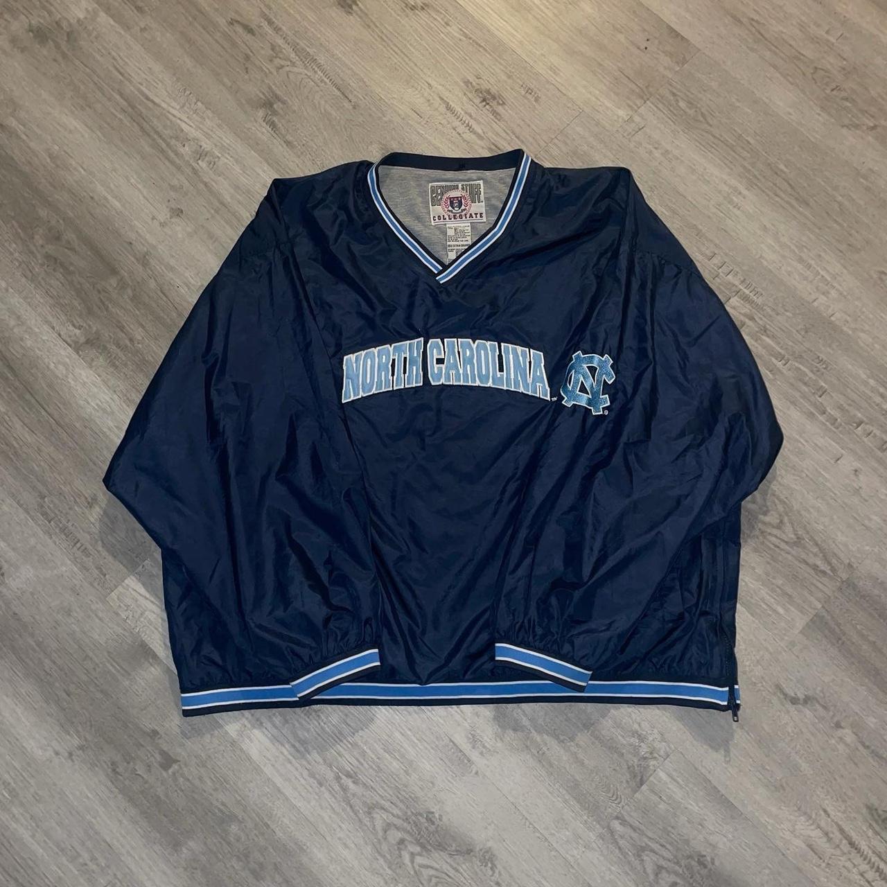 VINTAGE “COLLEGIATE UNC WINDBREAKER SWEATER. SUPER... - Depop