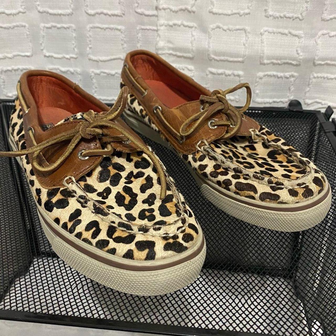 sperry top sider leopard print