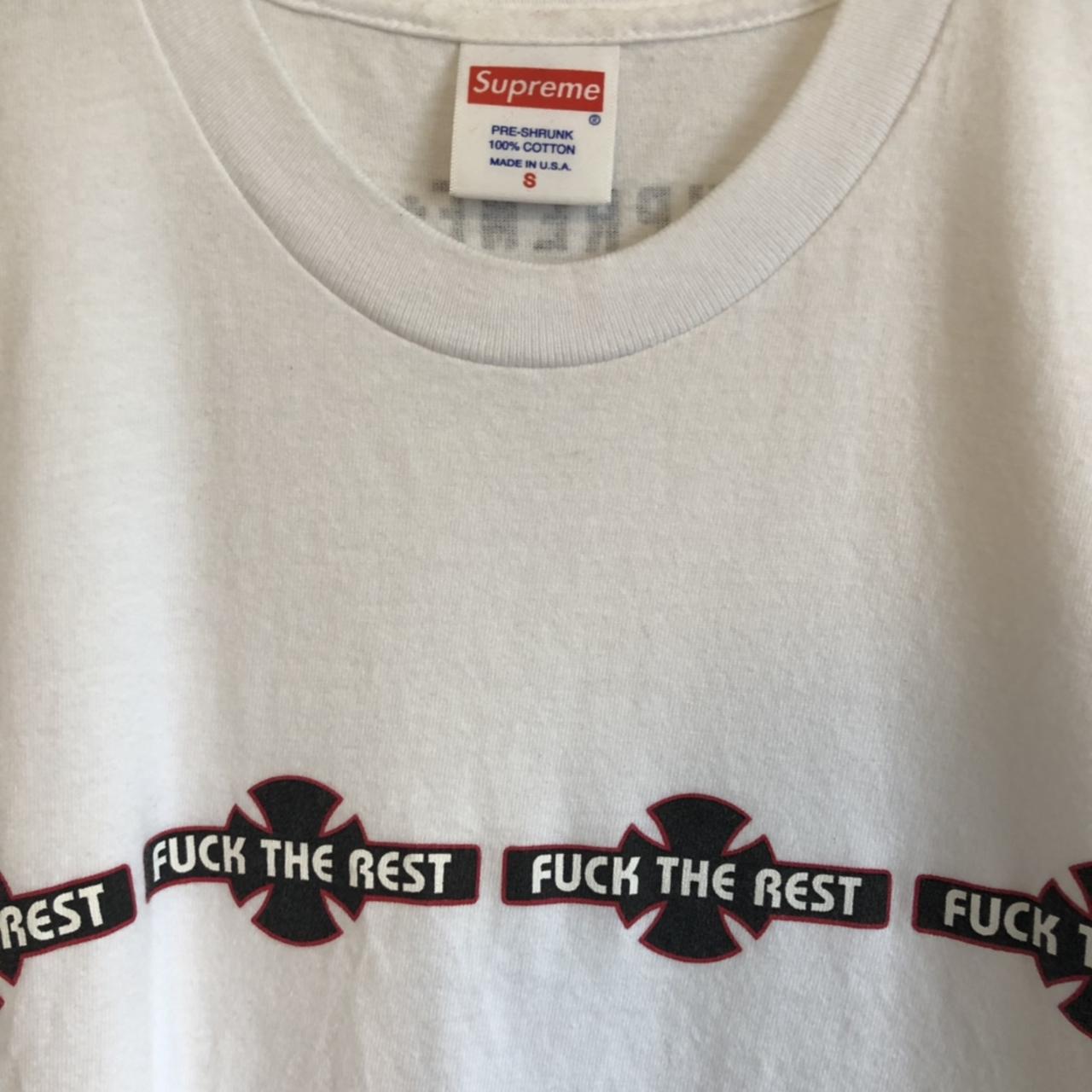 SUPREME FUCK THE WORLD TEE- RED MINT 10/10 - Depop