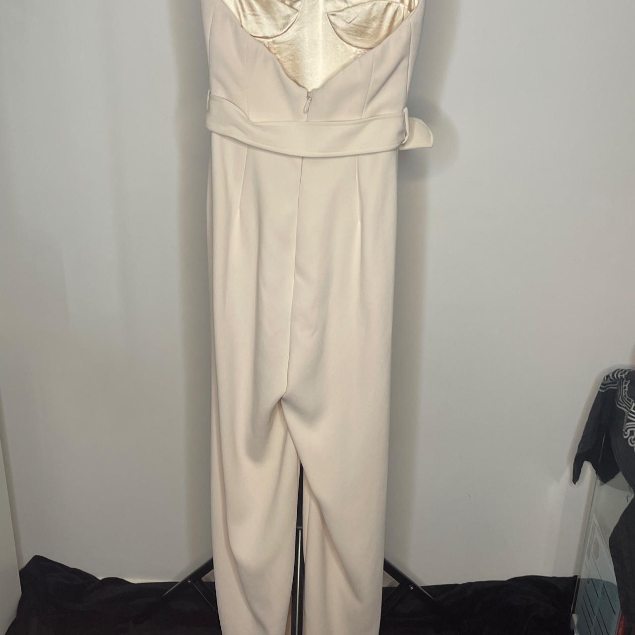 Women's Cream Jumpsuit Depop