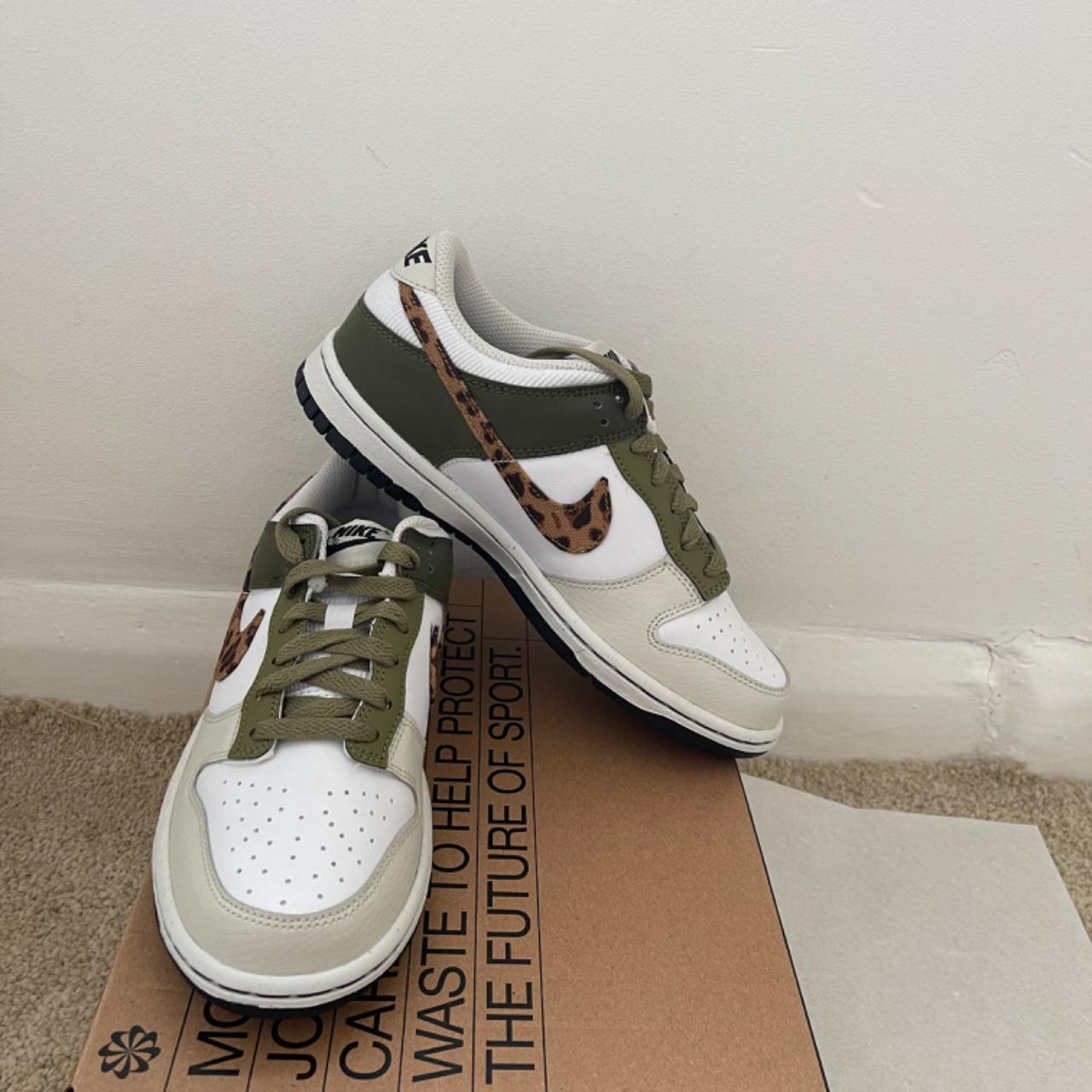 NIKE DUNK LOW LEOPARD OLIVE GS Brand New with box Depop