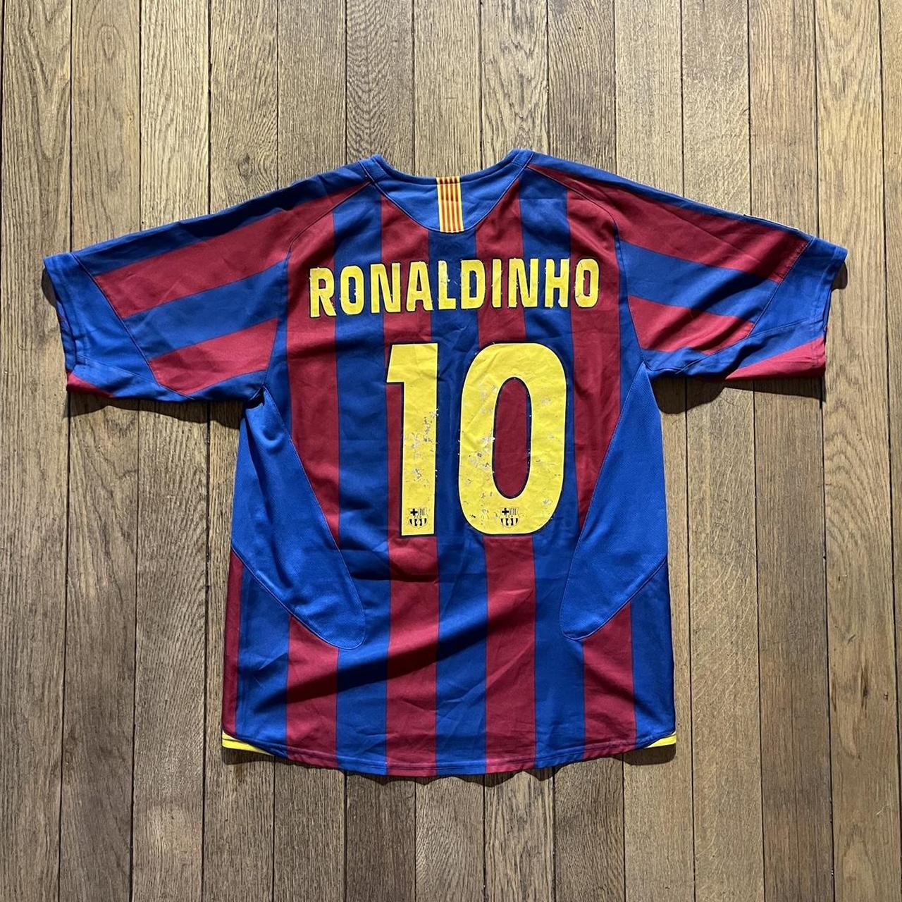 Vintage Nike Barcelona Football Home Shirt From... - Depop