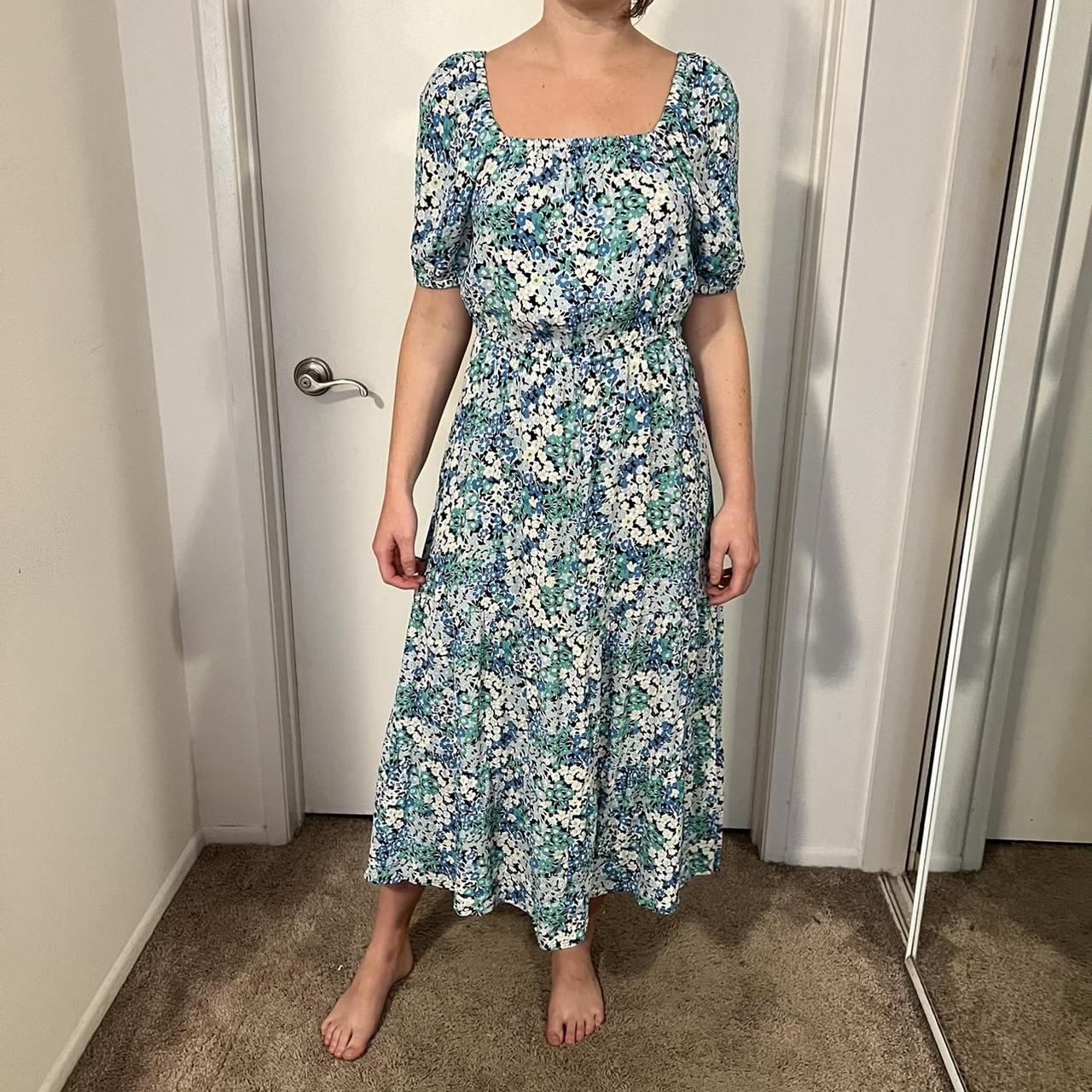 Loft green hotsell floral dress