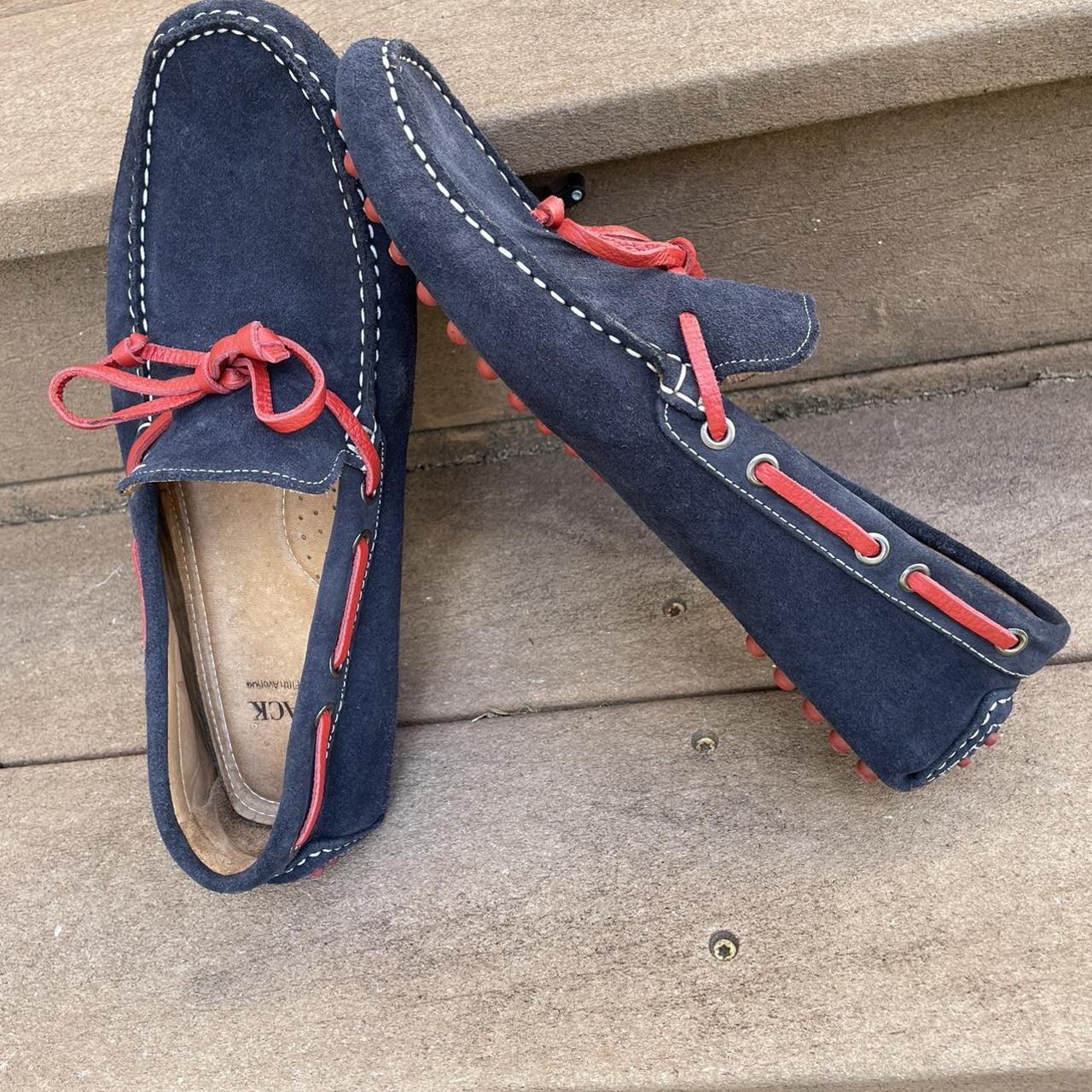 A. Saks Men's Blue and Red Loafers