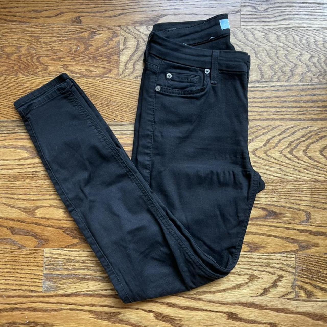 7 For All Mankind black skinny jeans Great... - Depop