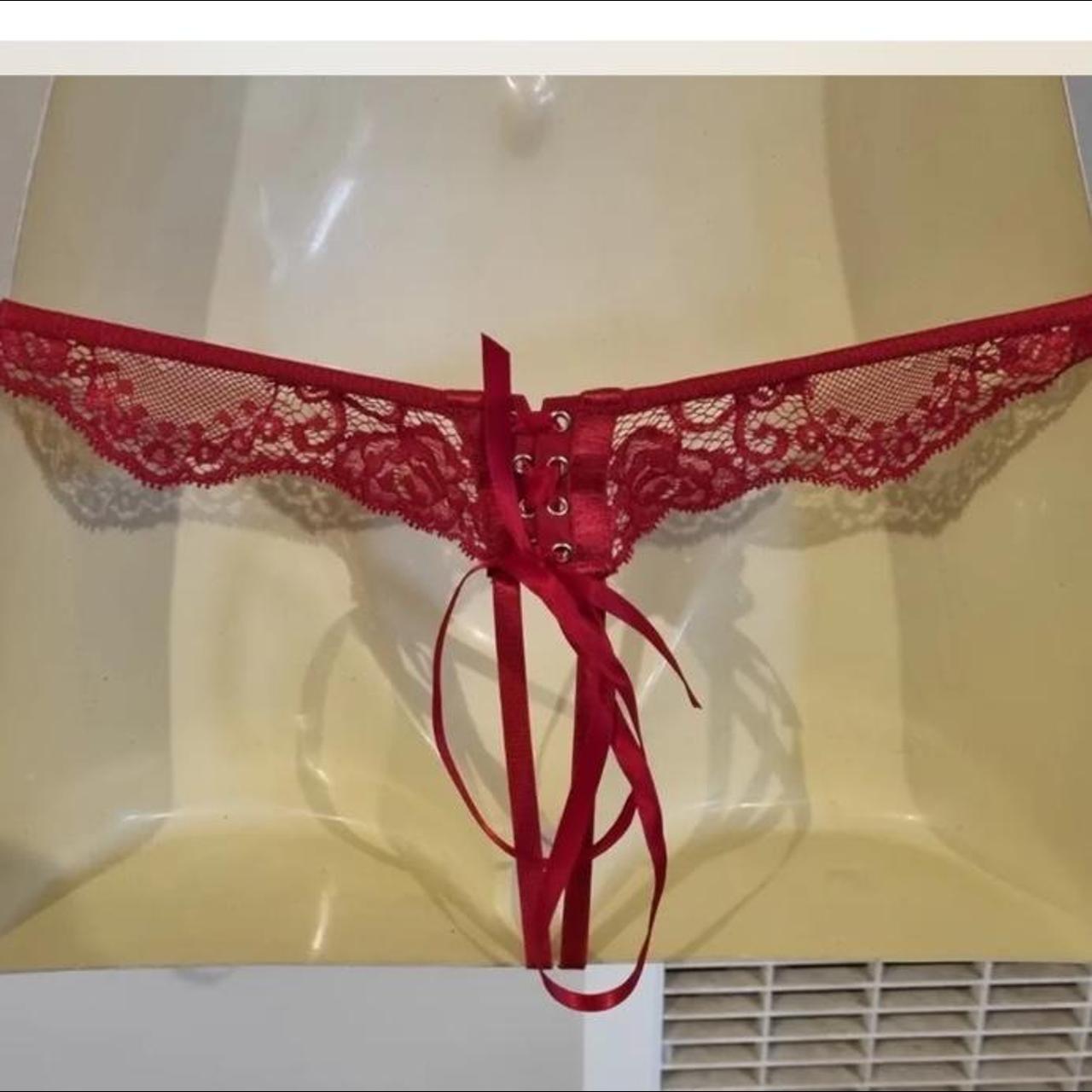 Honey Birdette Penelope red thong. Size medium. No - Depop