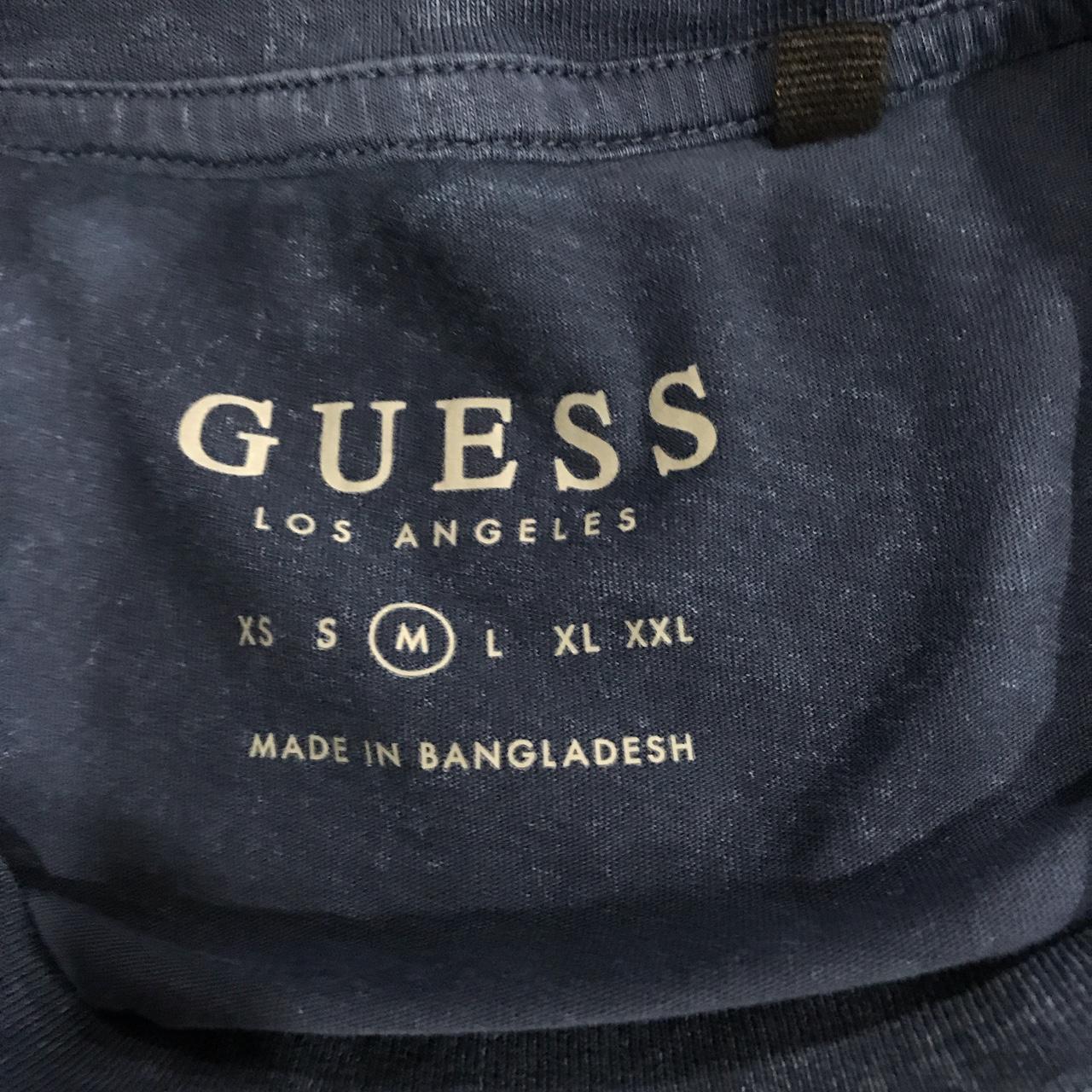 Guess Los Angeles Embroidered Mineral Wash Tee Dark... - Depop