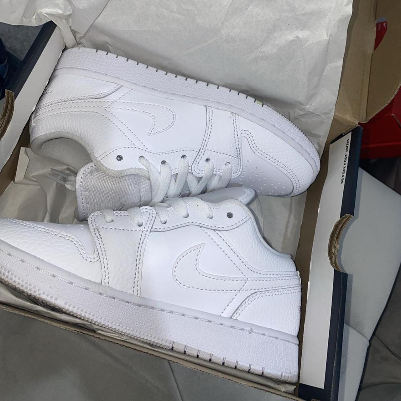 low all white jordans