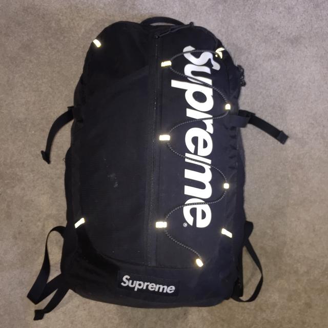 Genuine supreme FW17 red backpack Selling due to I - Depop