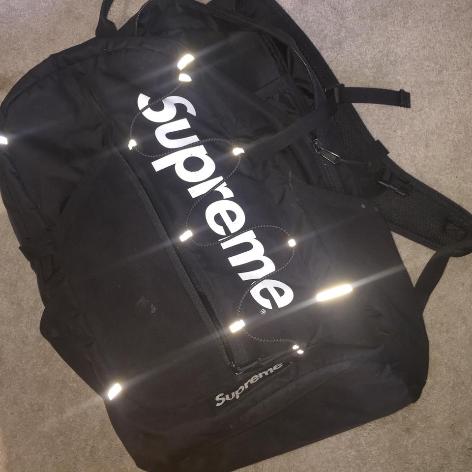 Genuine supreme FW17 red backpack Selling due to I - Depop