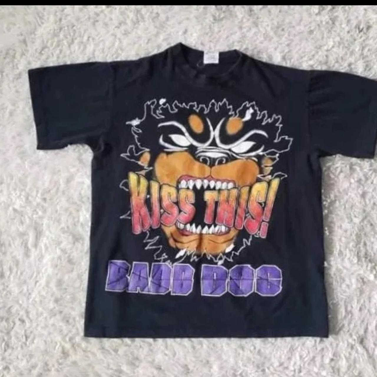 Vintage Kiss this Bad Dog T Shirt Size Medium Good... Depop