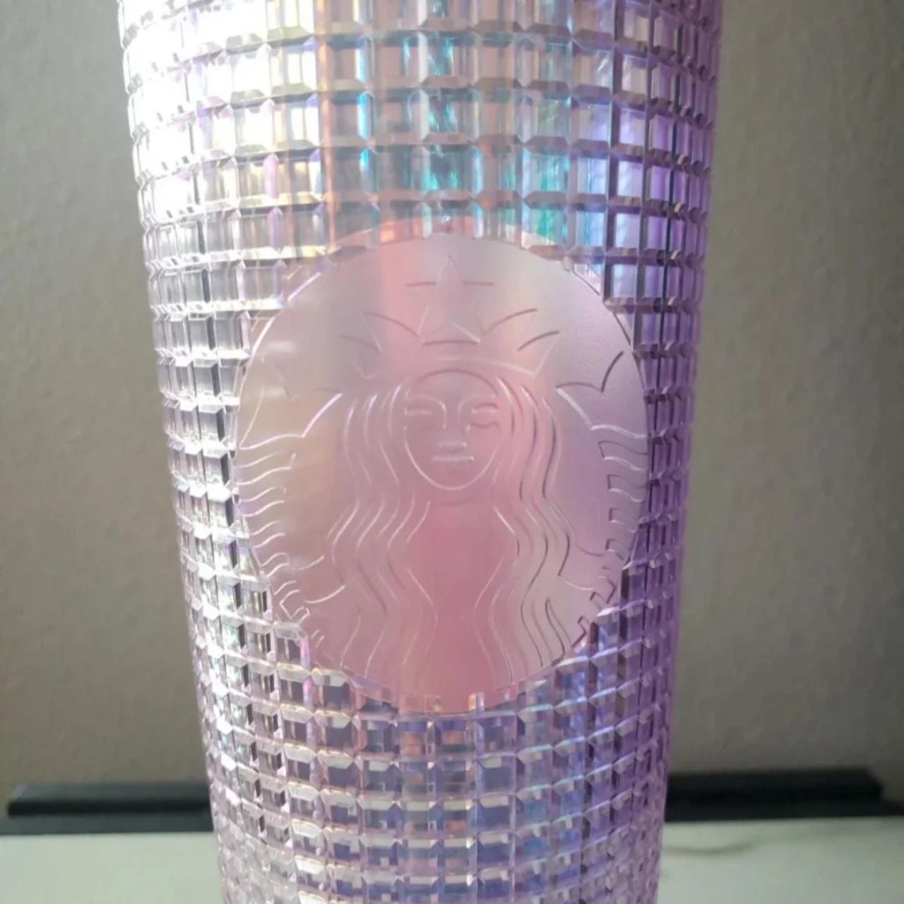 Starbucks Pinks Iridescent Grid Tumbler 24oz... - Depop