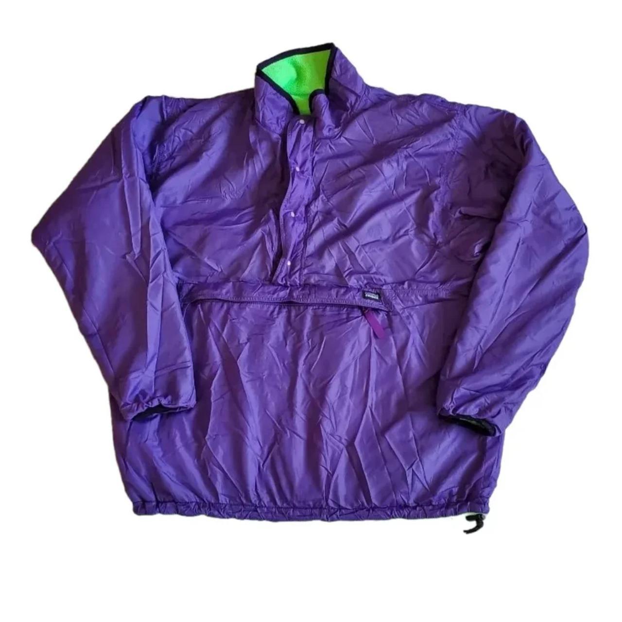 Patagonia Men's Green and Purple Jacket | Depop