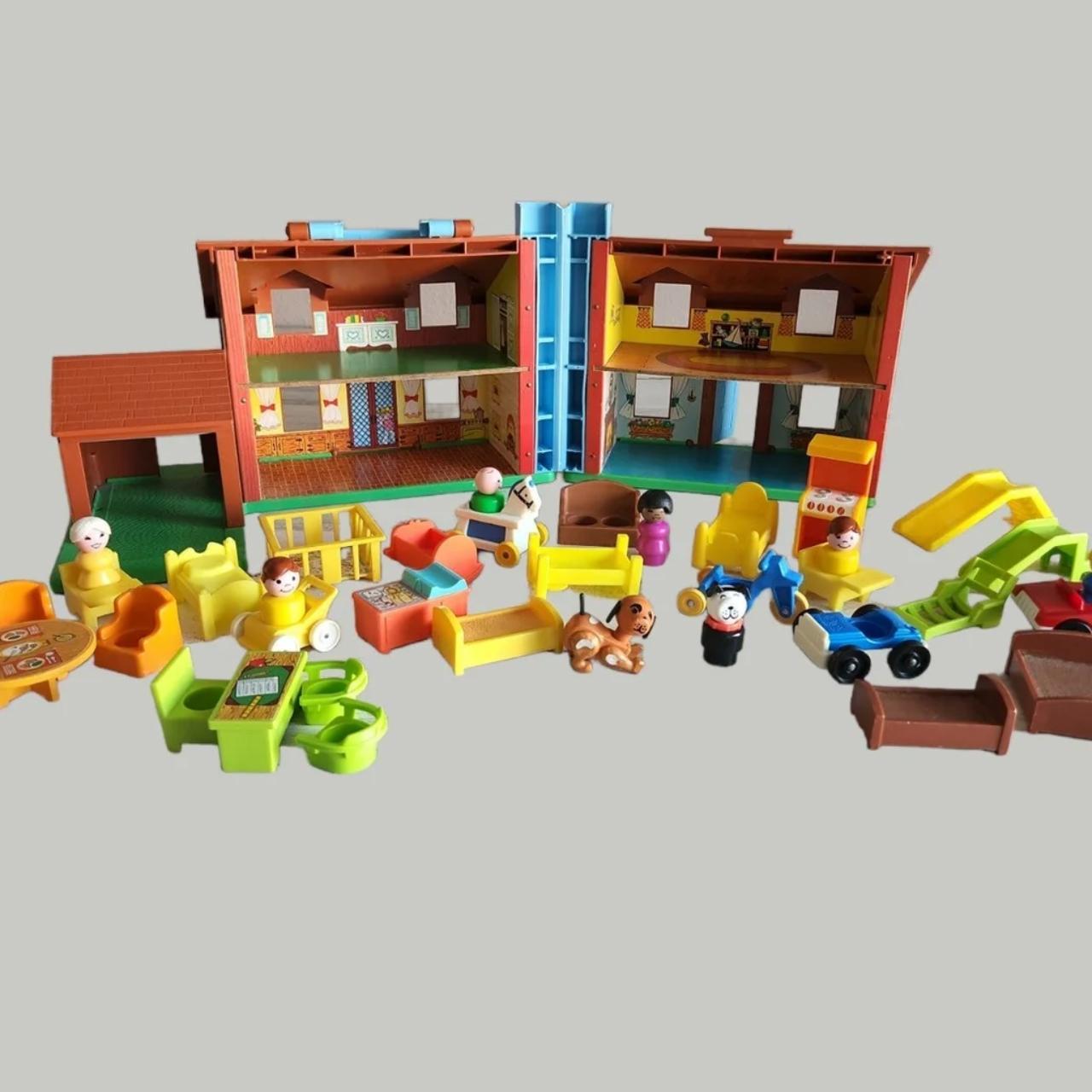 Vintage 60's Fisher Price House Playset and... Depop