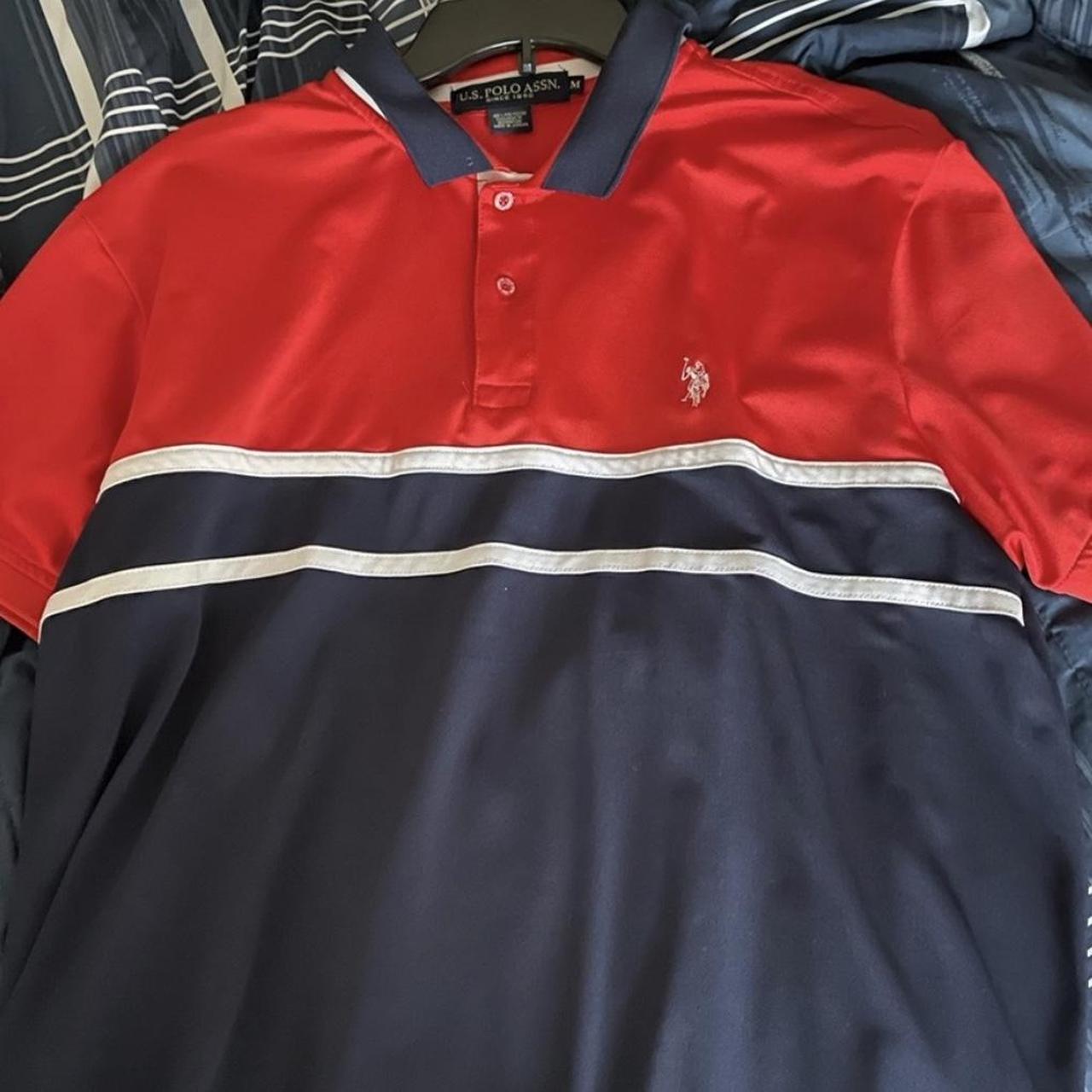 U.S. Polo Assn. Men's Orange and Navy Polo-shirts (4)
