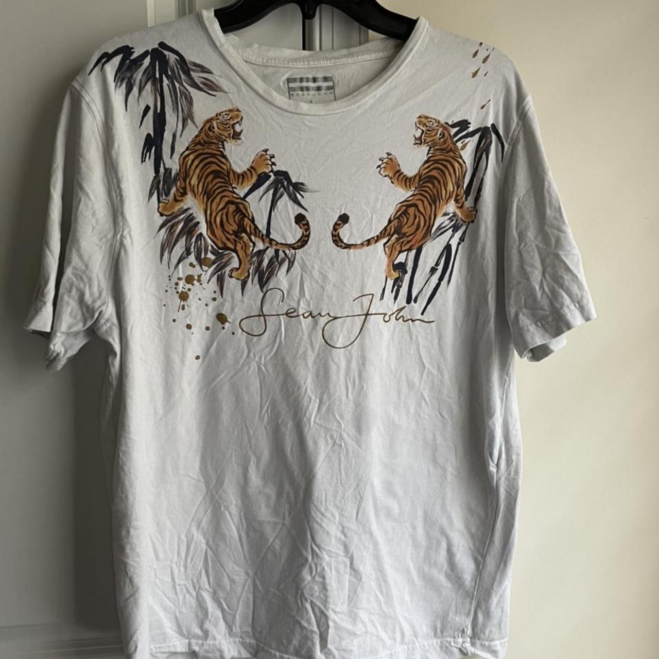 Sean John Men's Bodysuit White/Multi L – Y2K Sean John tiger