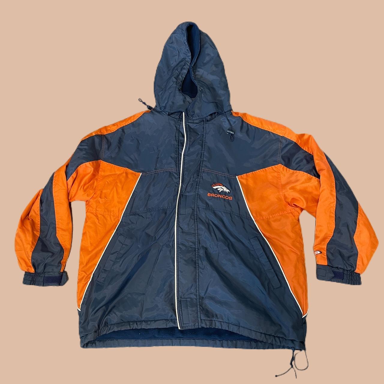 Vintage Denver Broncos Windbreaker 90s NFL Pro - Depop