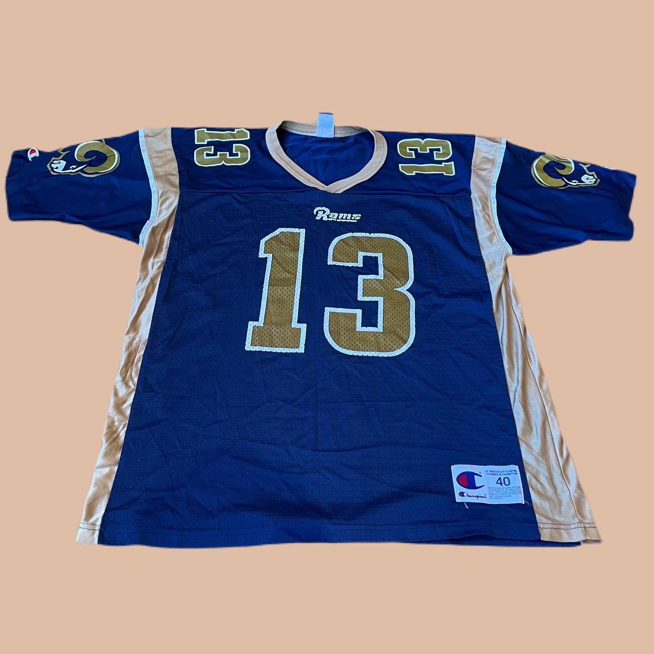 Gold St Louis Rams Kurt Warner jersey size XL