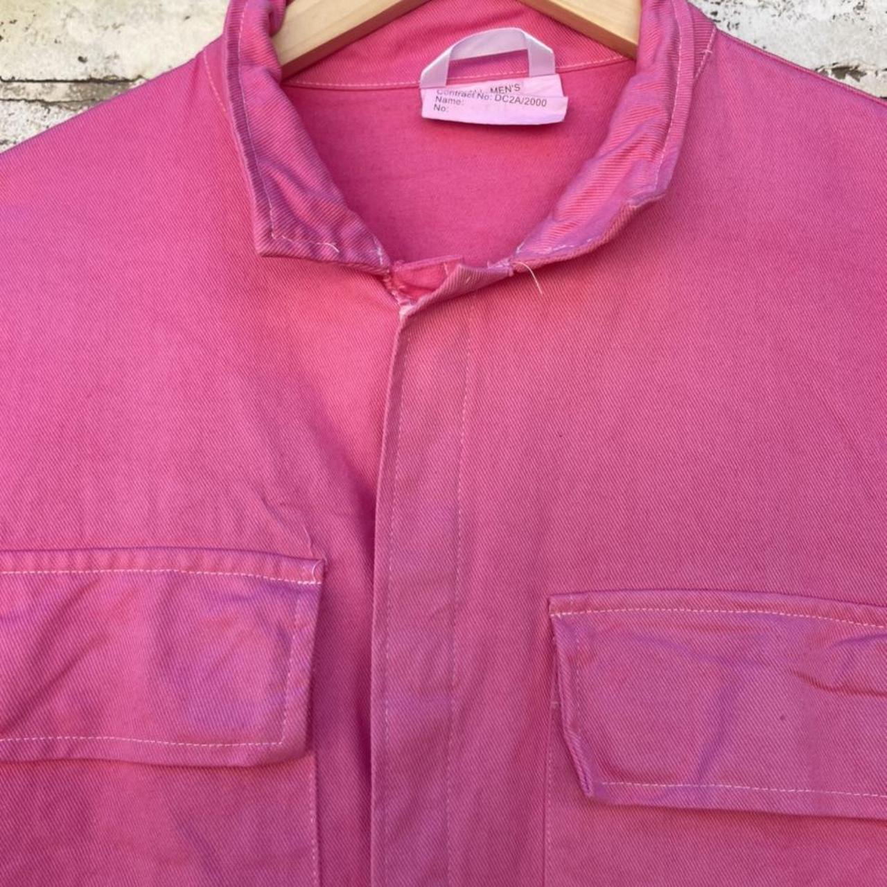 Bright pink Velcro coveralls! Great standout unique... - Depop