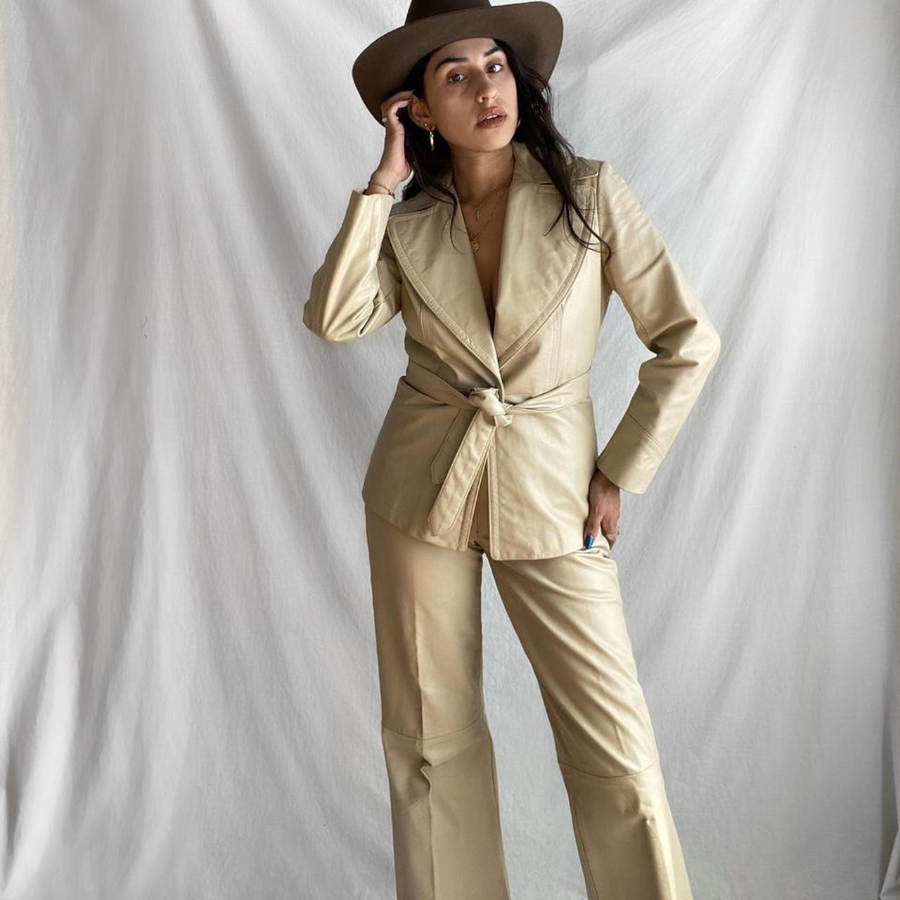 Cream Beige Pantsuit for Women, Blazer Trouser Suit Set for Women, Pantsuit  With Oversized Blazer and Long Pants, Women's Business Suit - Etsy