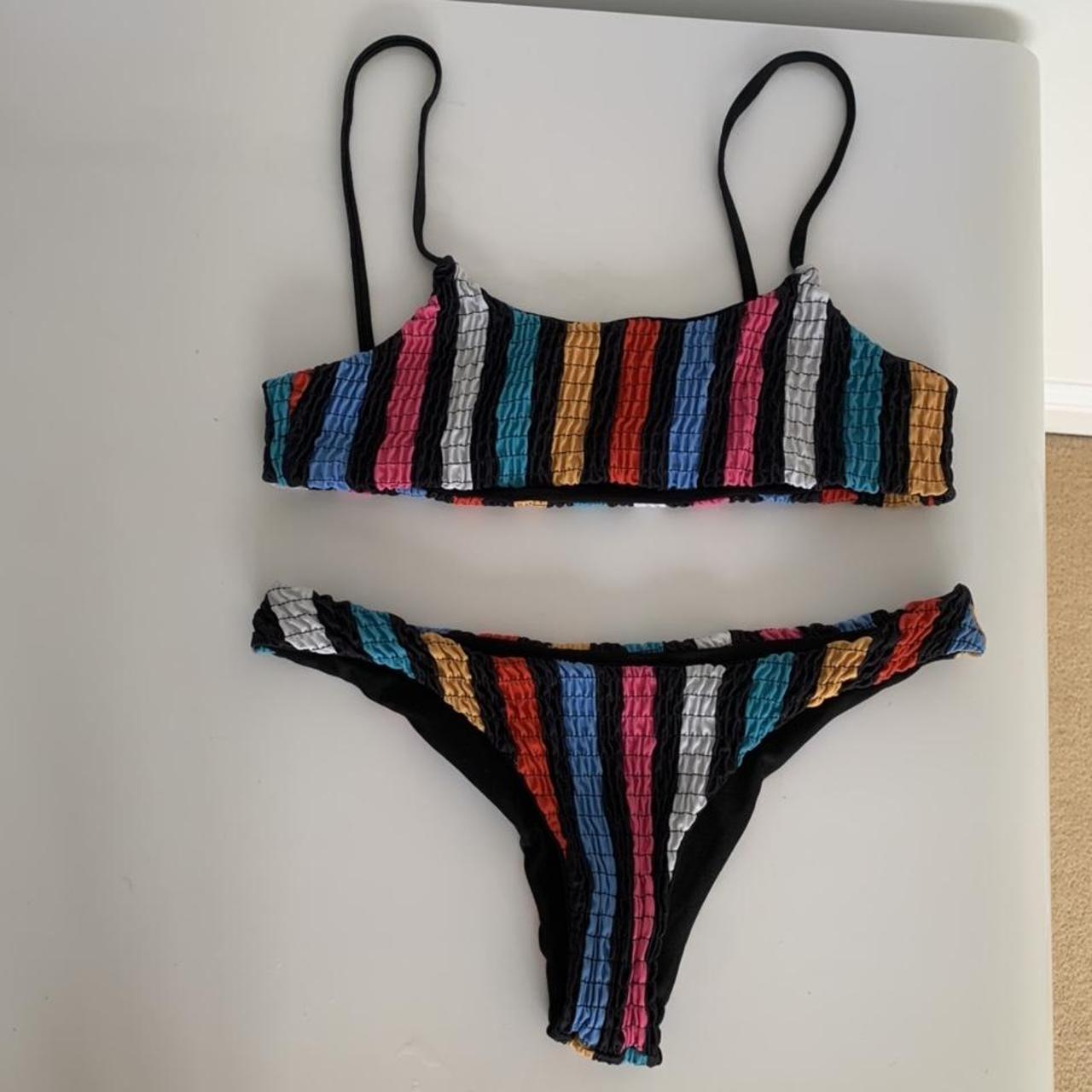 Zaful striped bikini Selling as too big for me No. Depop