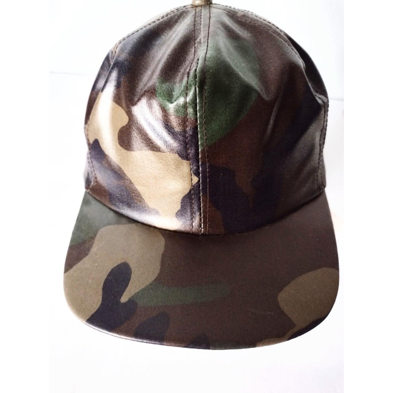 Vintage Camo Waterproof Hat Flat Bill Cap Mens... - Depop