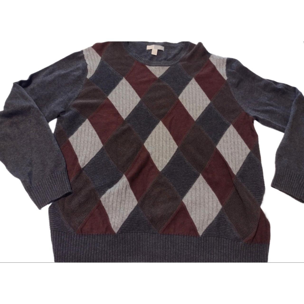 Joe Joseph Abboud Argyle Sweater Pullover Mens Size... - Depop