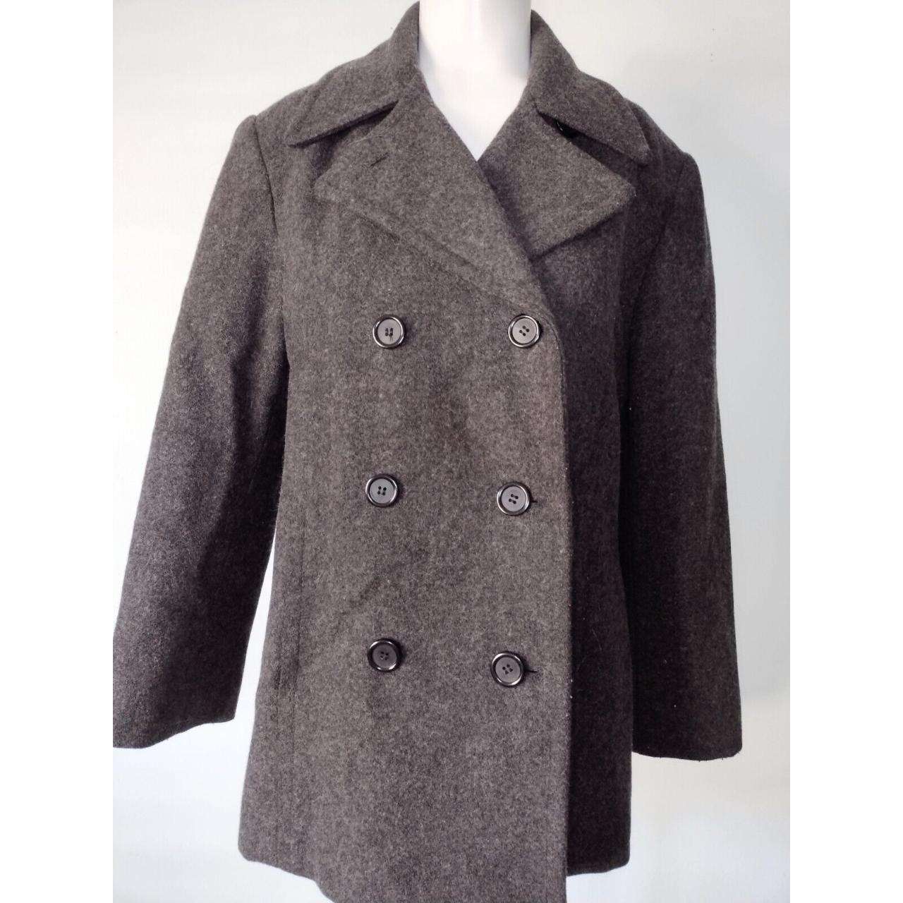 MDP Mario de Pinto USA Wool Coat Womens Gray Mid... - Depop